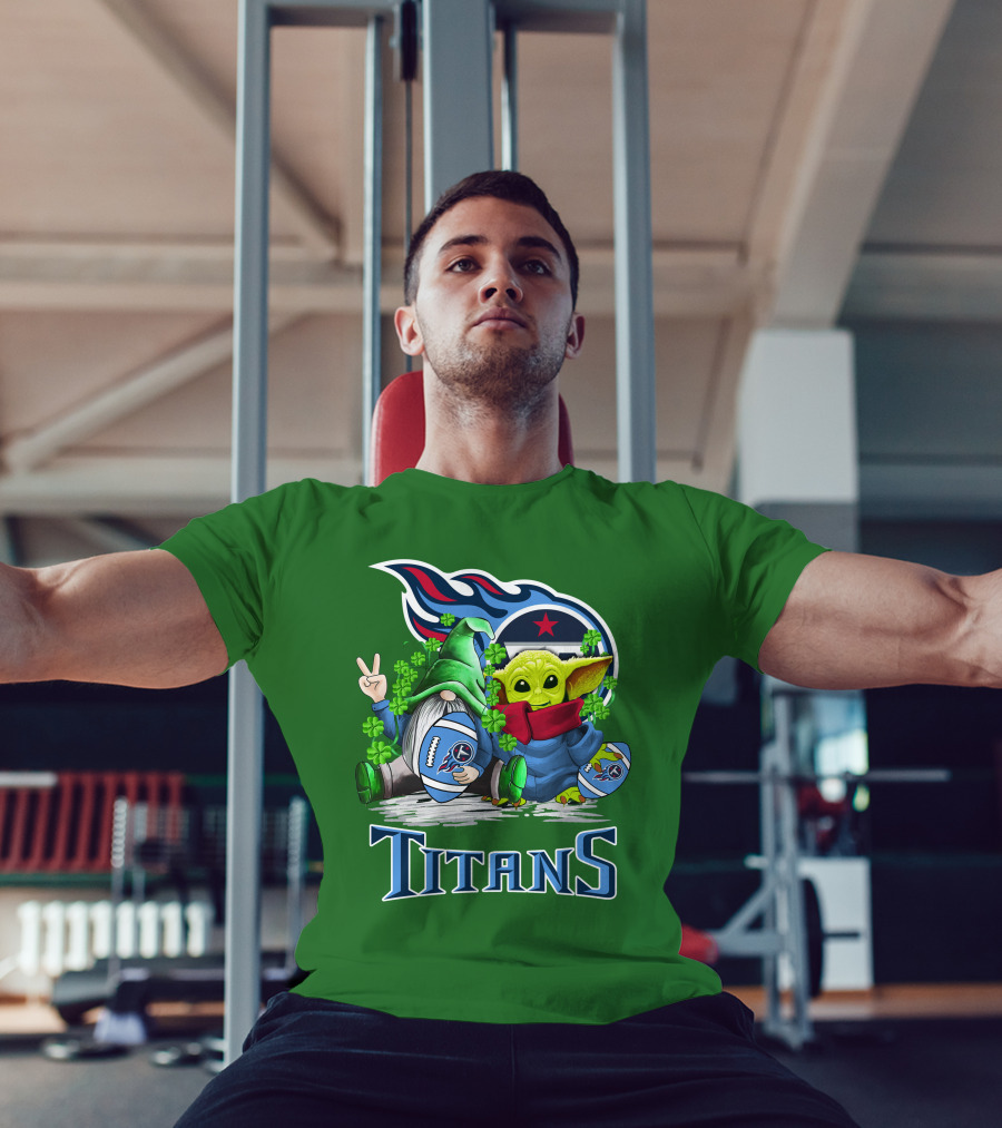Tennessee Titans St. Patrick’s Day Gnome And Alien Football T-Shirt