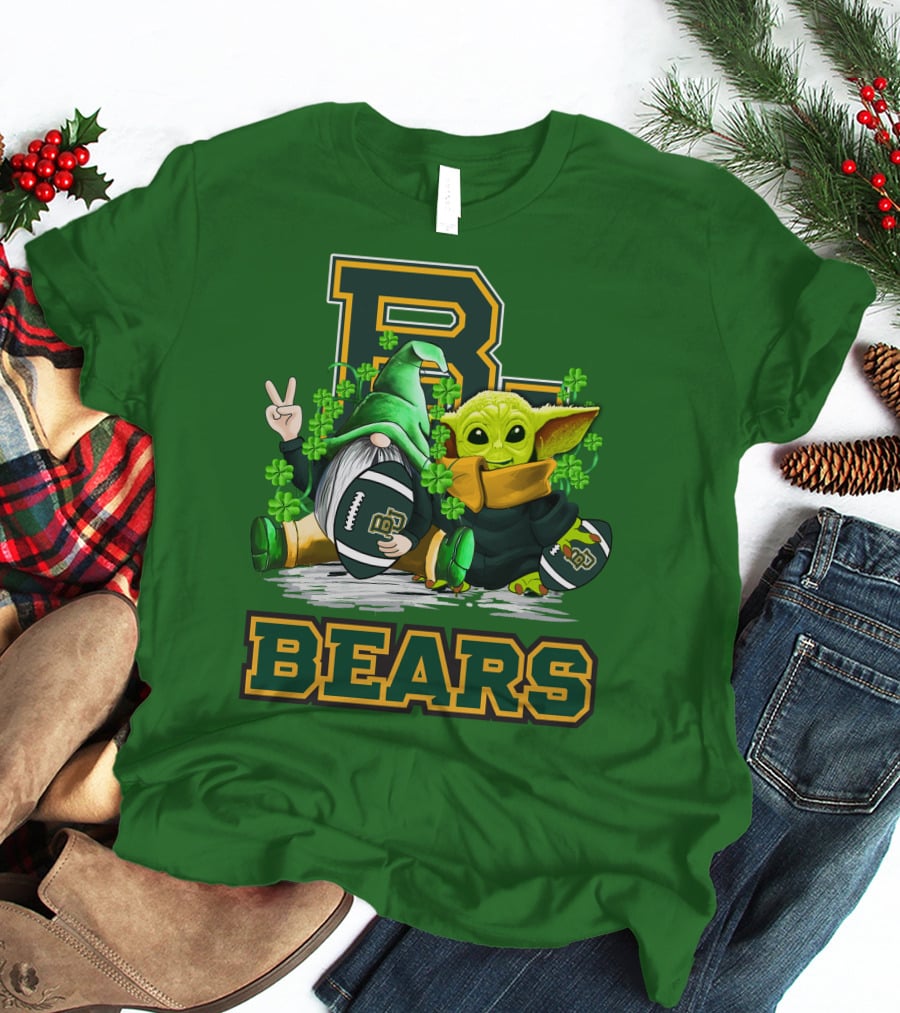 Baylor Bears St. Patrick's Day Football Clover T-Shirt