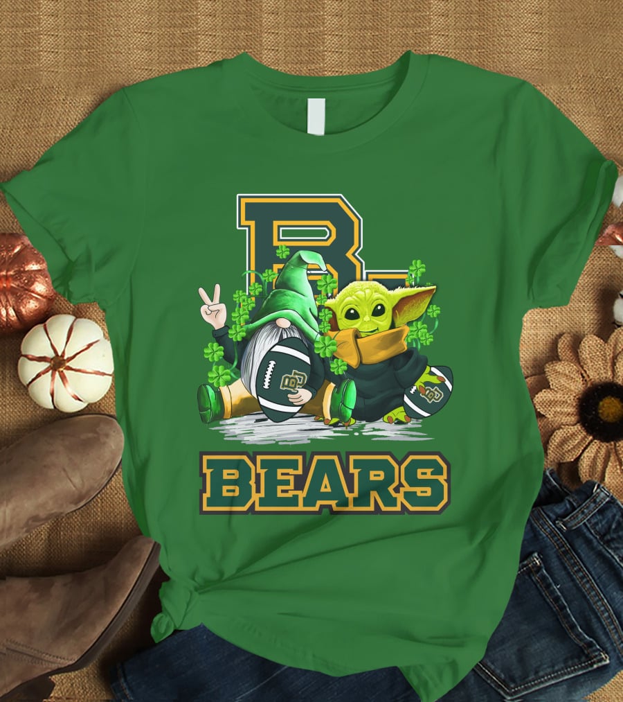 Baylor Bears St. Patrick's Day Football Clover T-Shirt