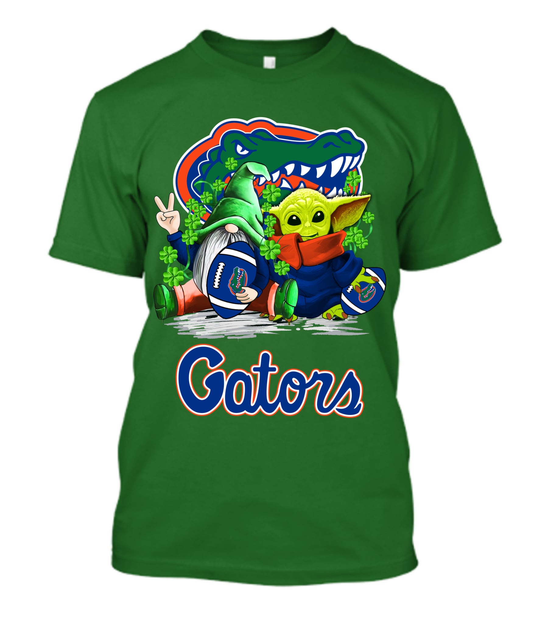 Florida Gators Football St. Patrick's Day Gnome And Baby Alien T-Shirt