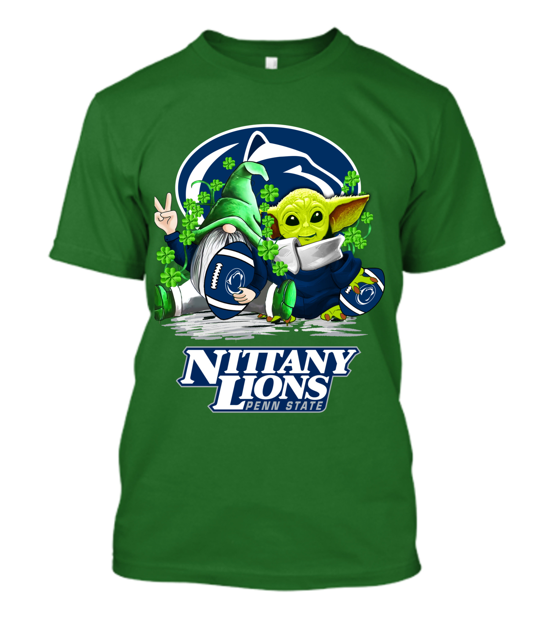 Penn State Nittany Lions St. Patrick's Day Football Shamrocks T-Shirt