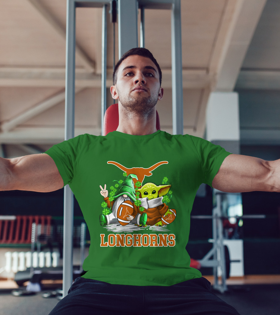 Texas Longhorns Football Patrick’s Day Longhorns Gnome Baby Jedi T-Shirt