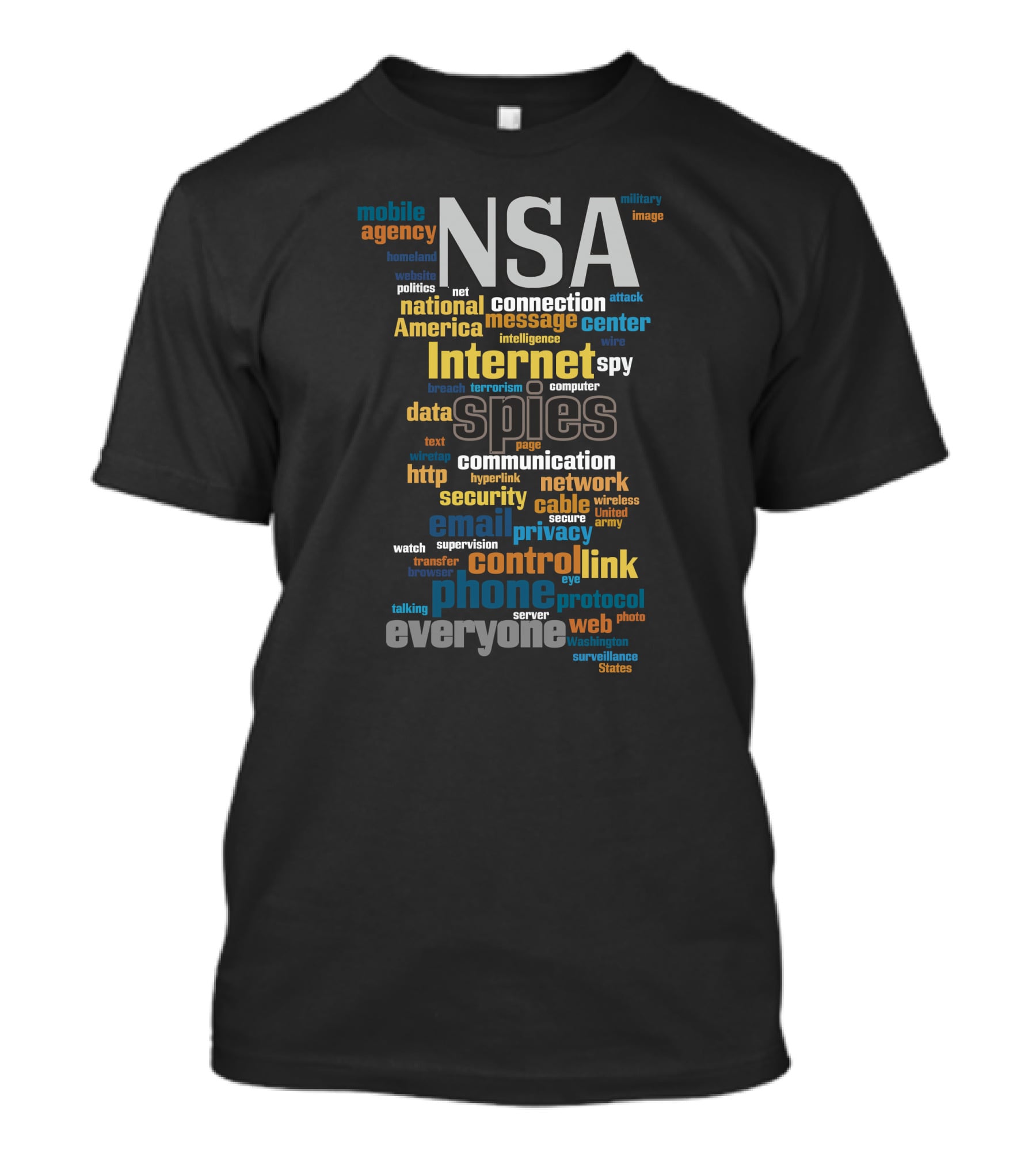 NSA Mobile Agency Spies Internet National Security Connection T-Shirt
