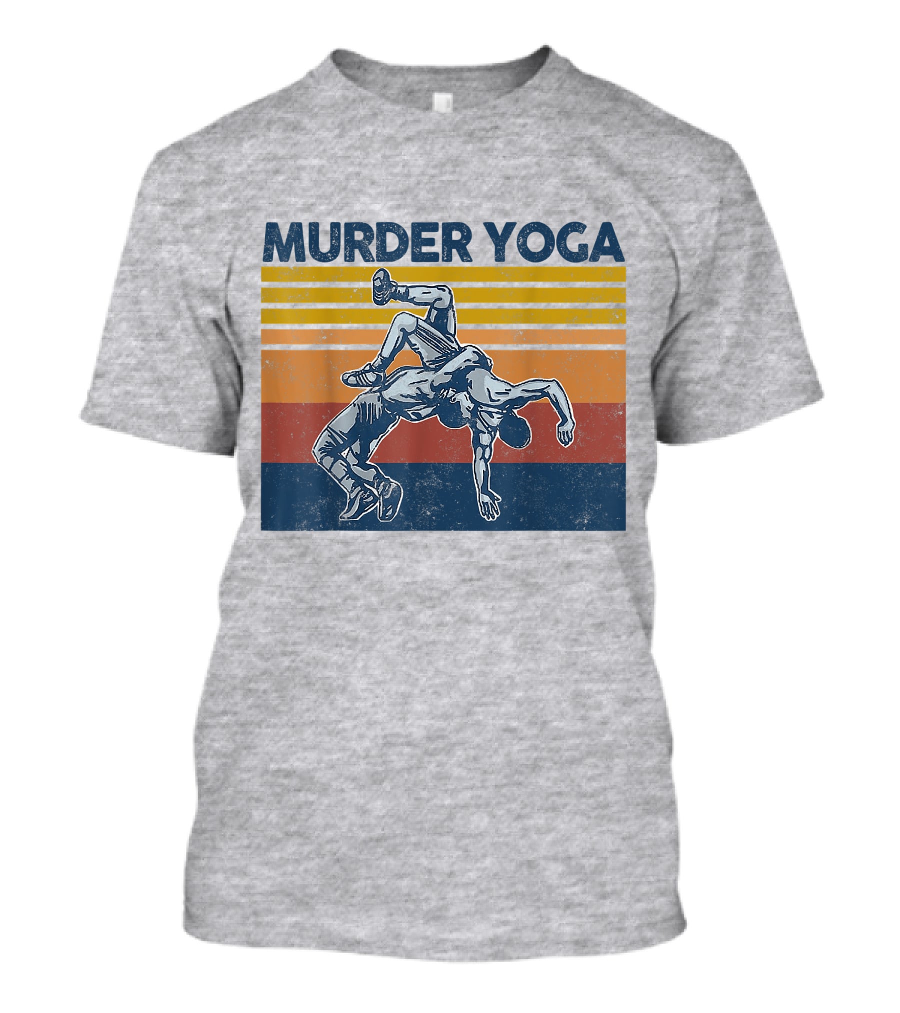 Murder Yoga Funny Vintage Brazilian Jiu Jitsu Wrestling T-Shirt
