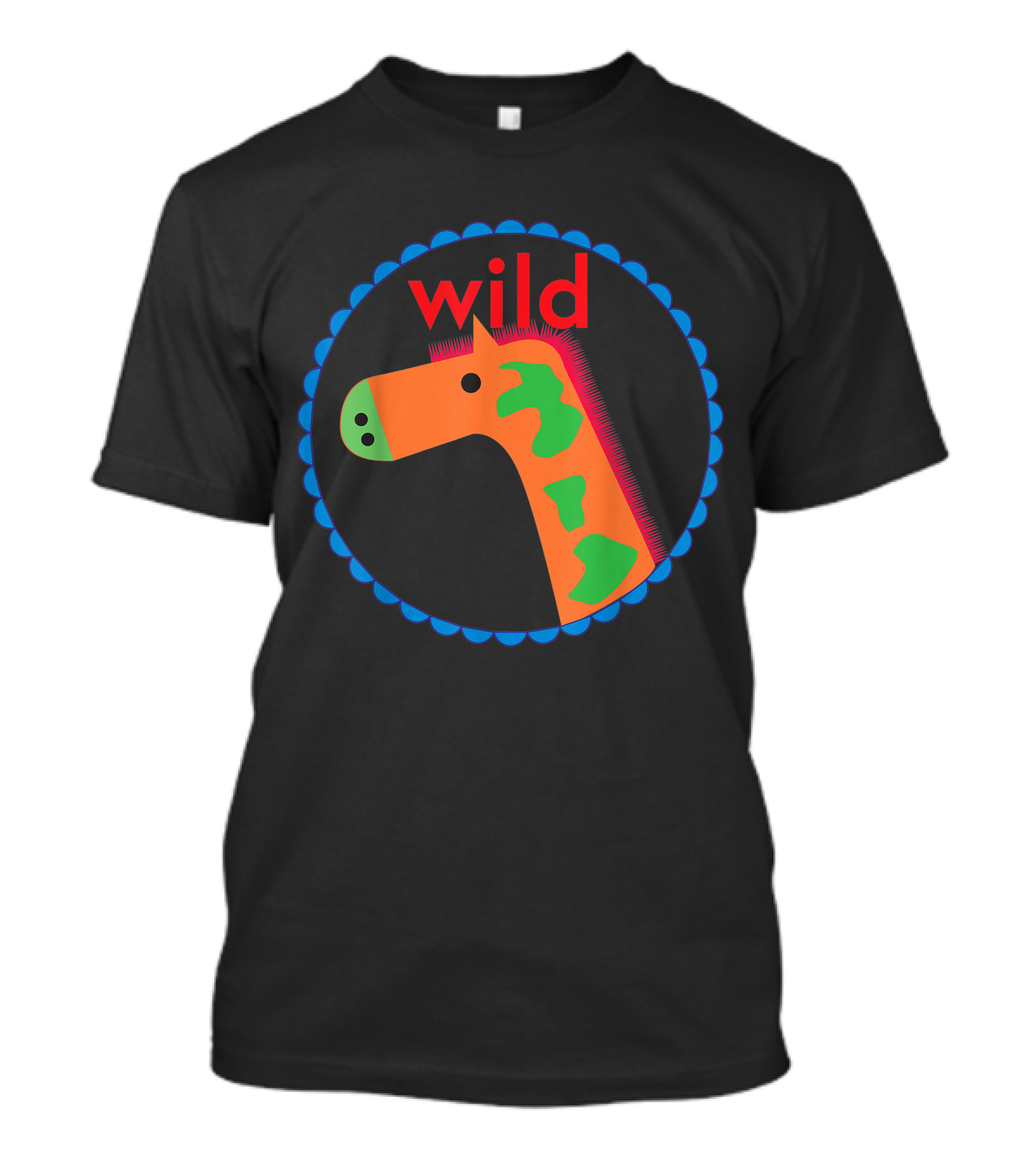 Wild Orange Green Giraffe T-Shirt