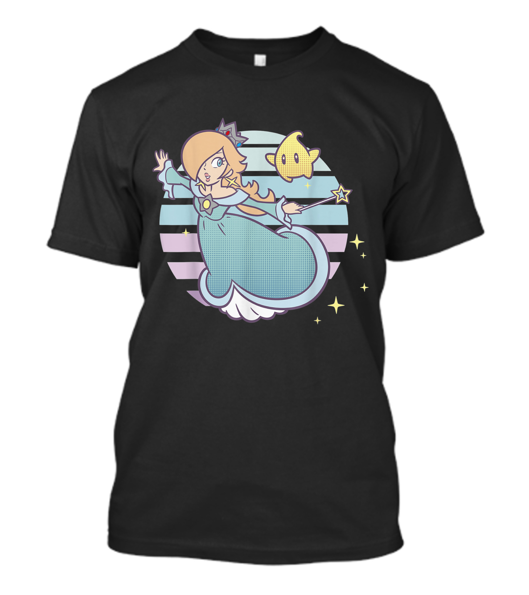 Super Mario Rosalina Luma Pastel Stripes Stars T-Shirt