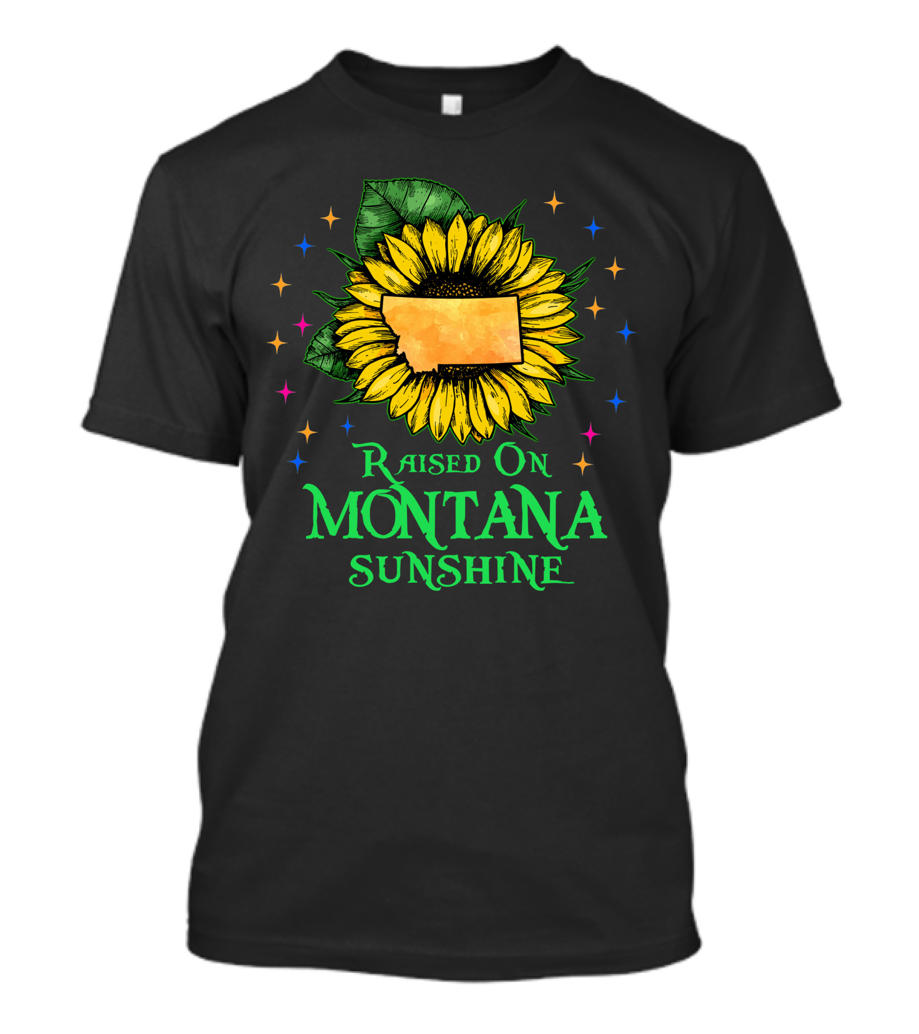 Sunflower Raised On Montana Sunshine State Pride Patriot T-Shirt