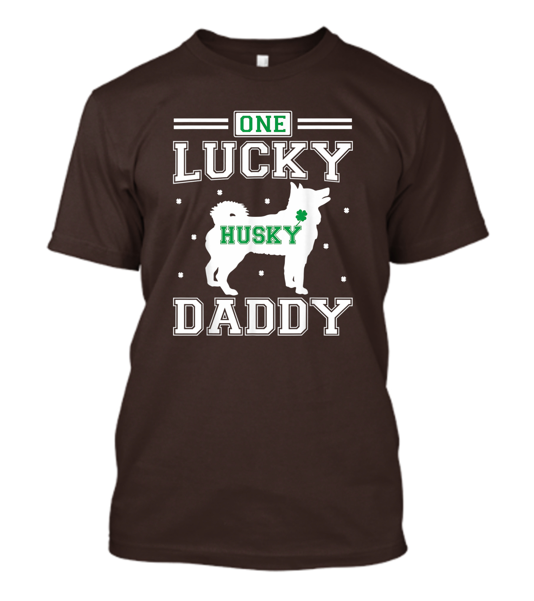 One Lucky Husky Daddy St Patricks Day T-Shirt
