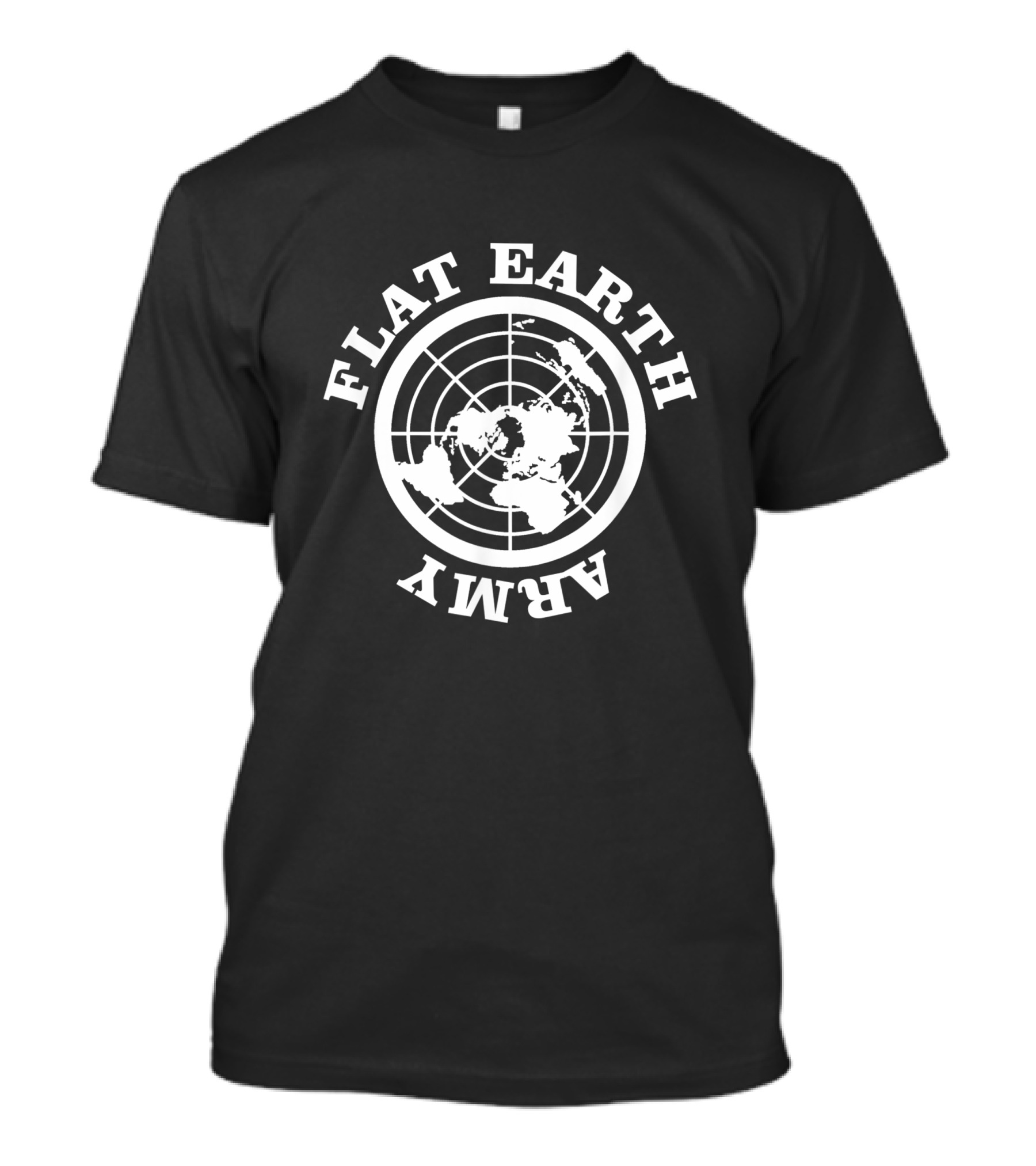 Flat Earth Army World Map T-Shirt