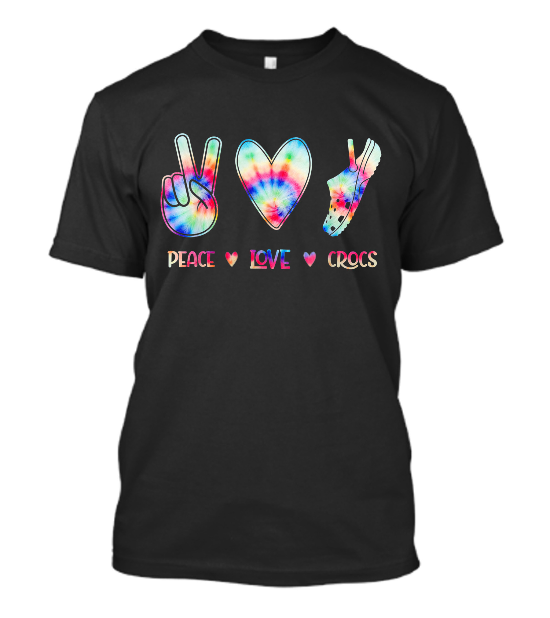 Peace Love Tie-Dye Crocs T-Shirt