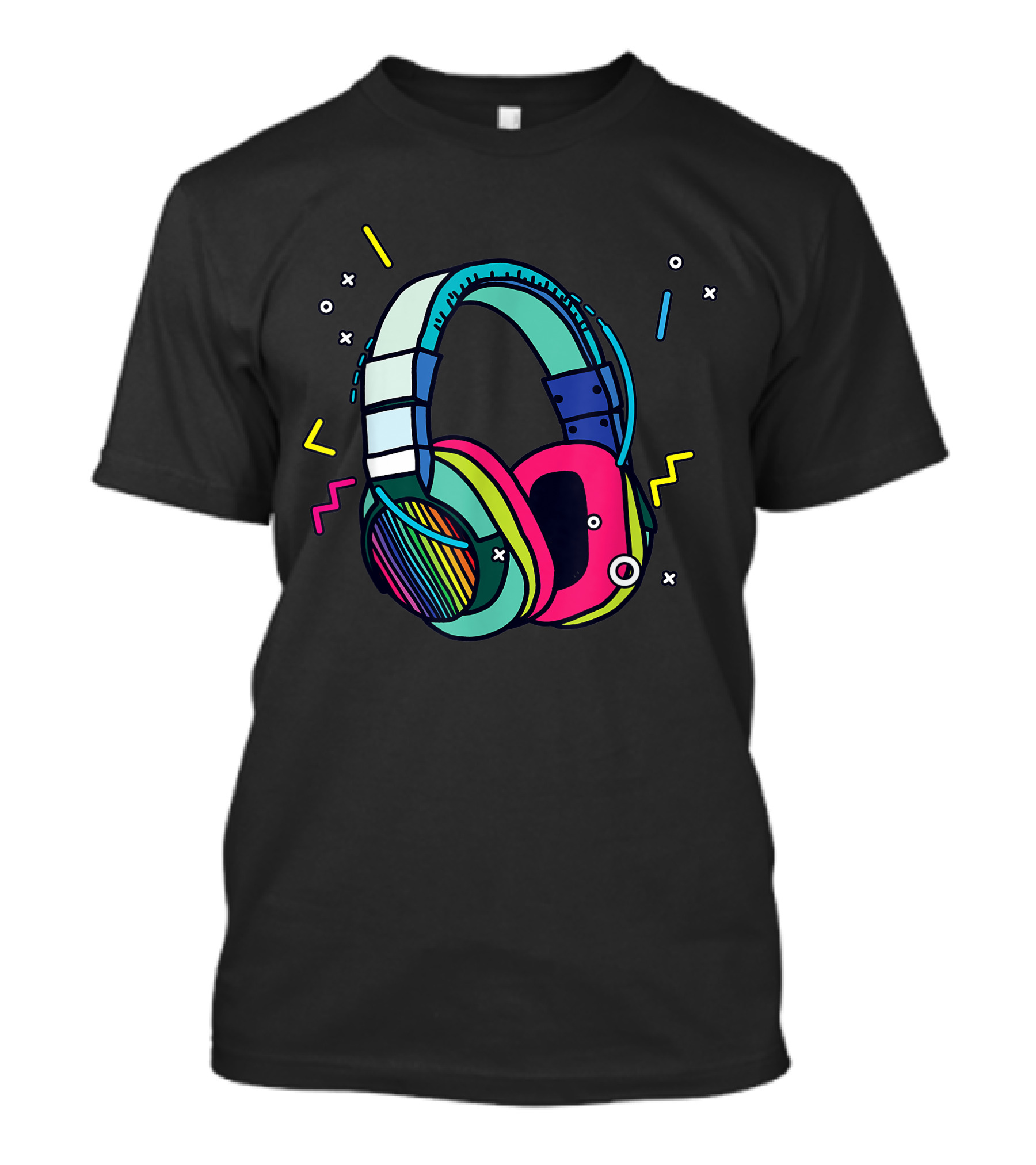 Music Sound Headphones Colorful DJ T-Shirt