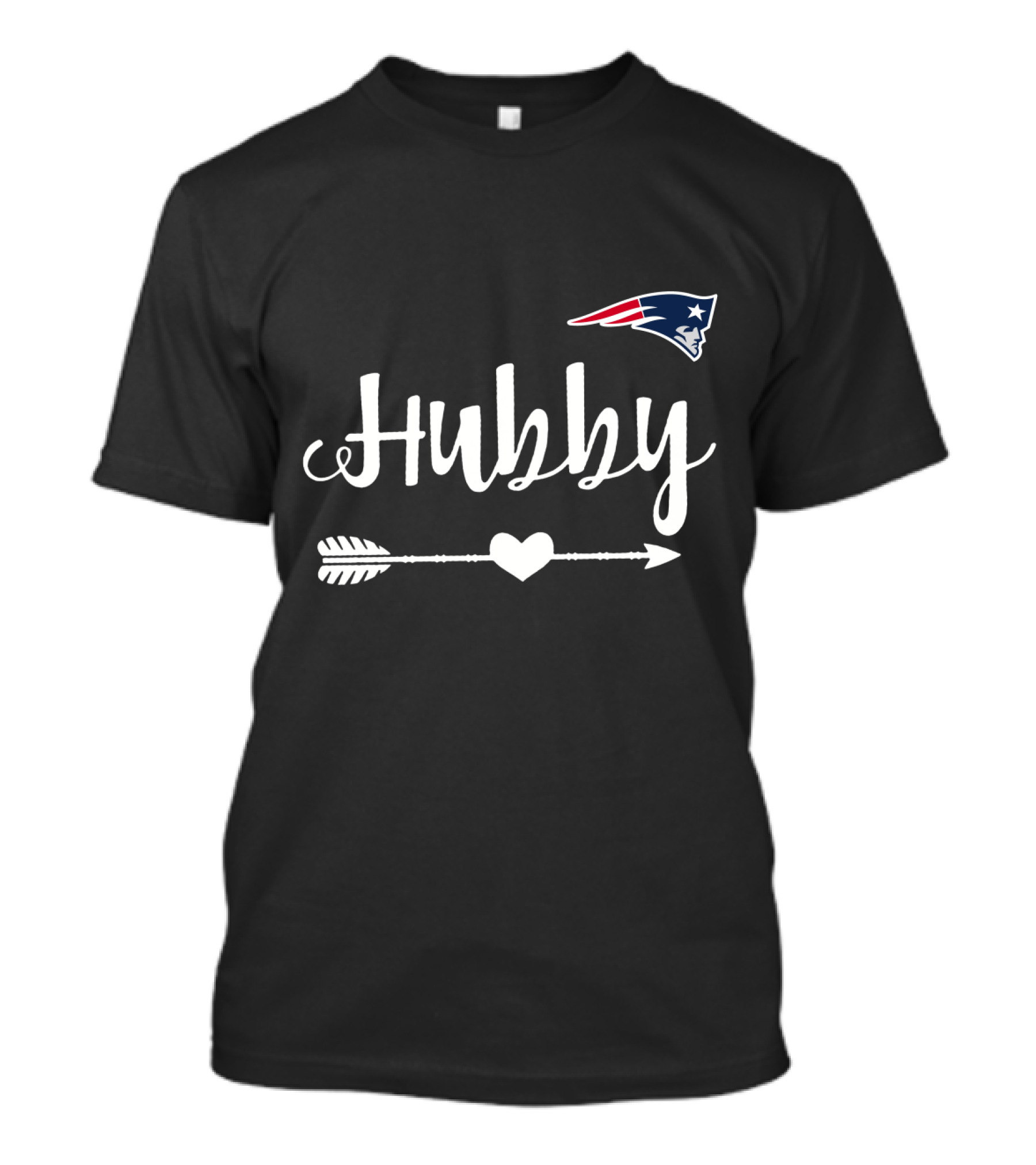 New England Patriots Hubby Arrow Heart T-Shirt
