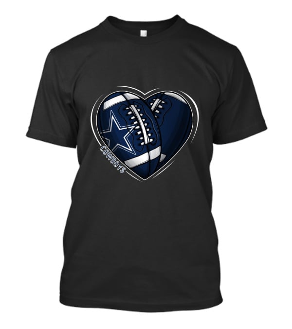 DH 90 Cowboys Heart Football NFL Dallas T-Shirt