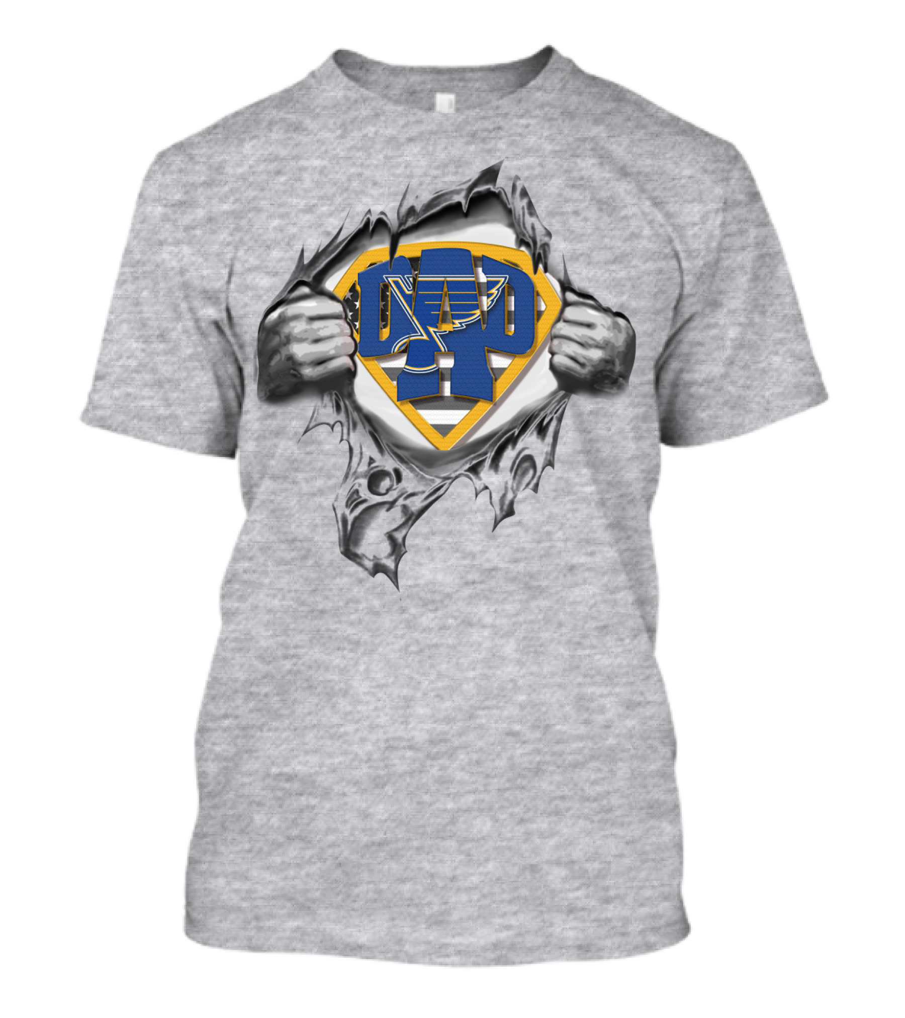 SUPERDAD St. Louis Blues Hockey Logo Hero T-Shirt