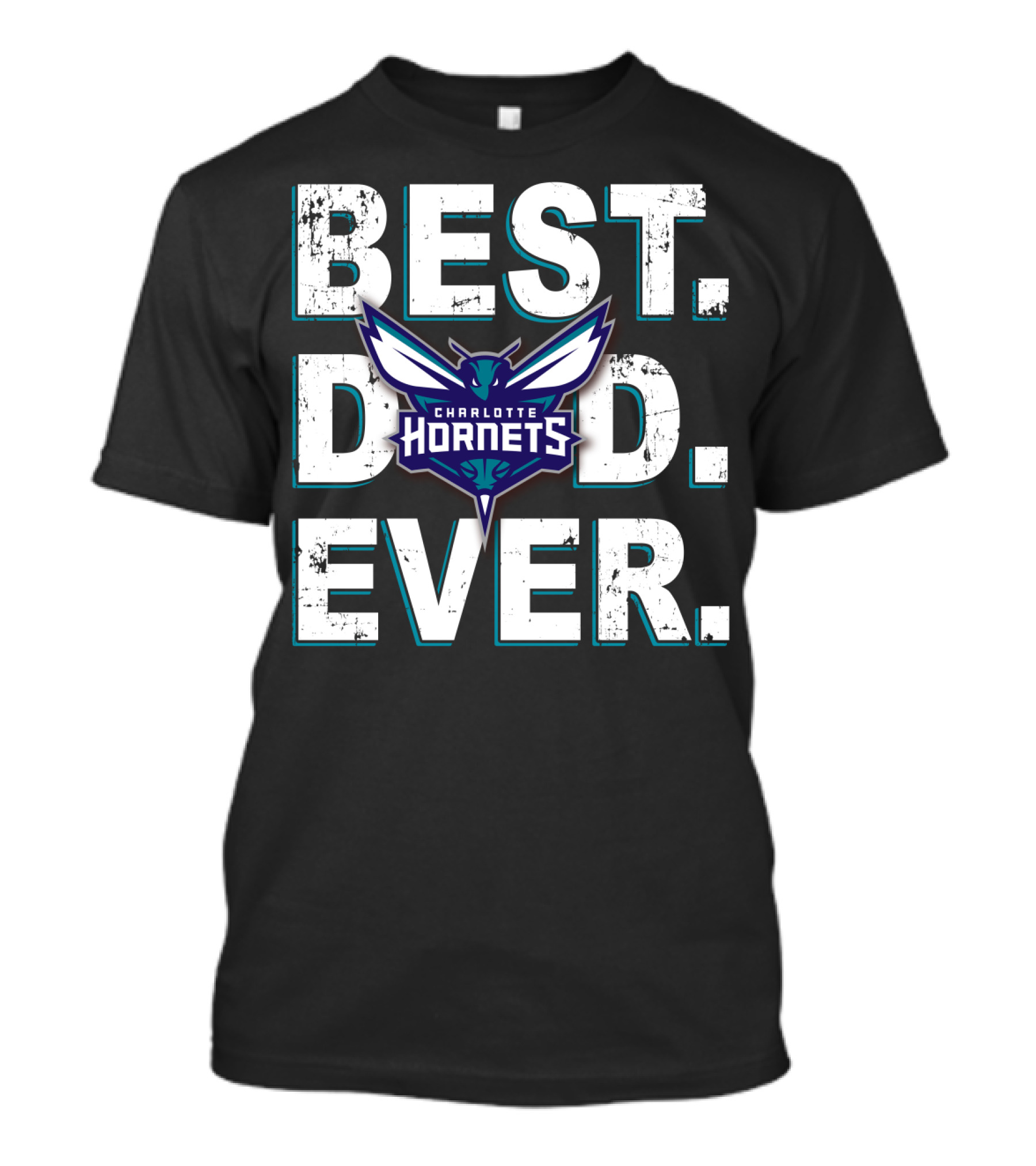 Best Dad Ever Charlotte Hornets NBA Basketball Fan Gift T-Shirt