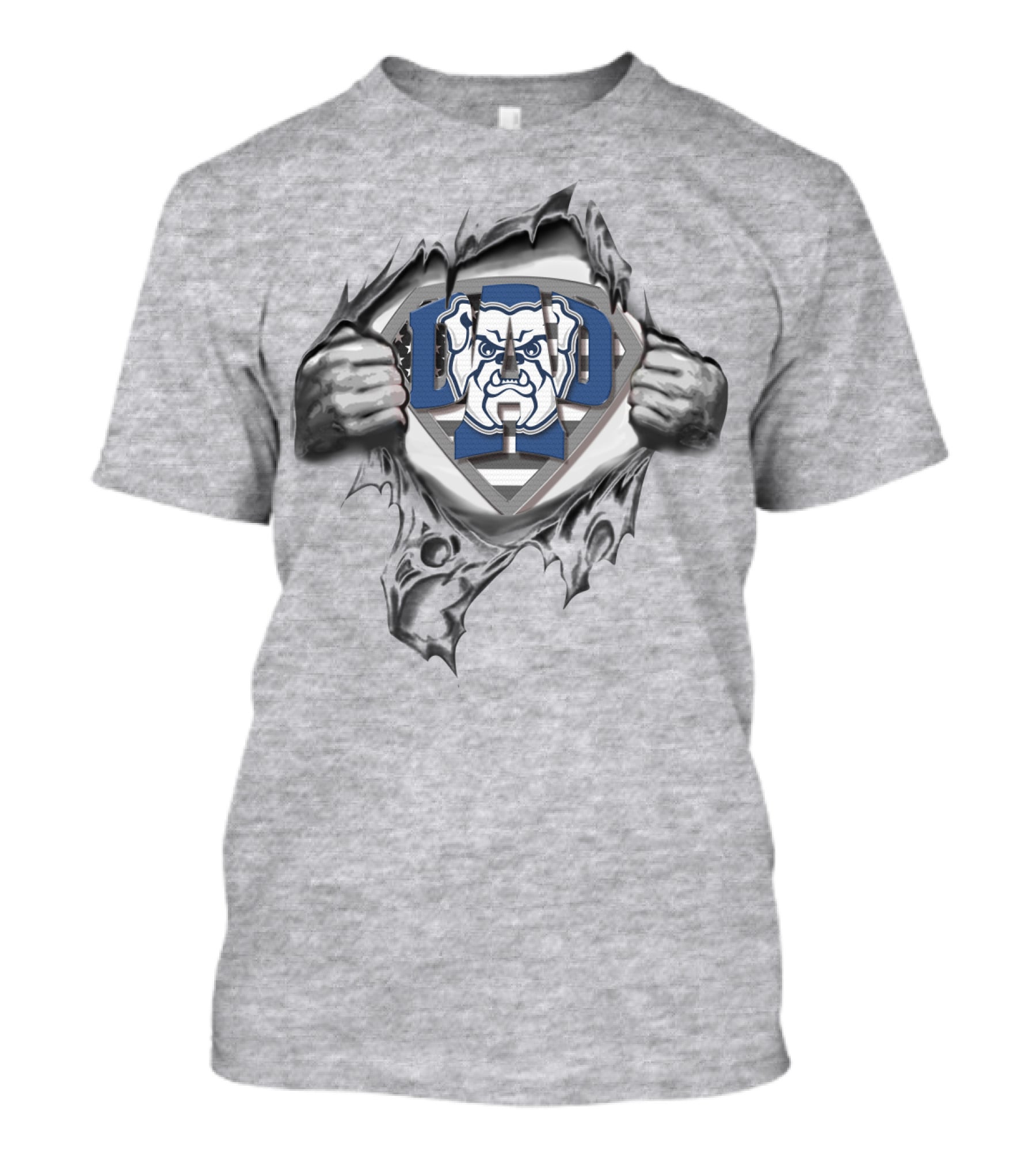 Superdad Butler Bulldogs Superman Logo Emulating Clark Kent Transformation T-Shirt