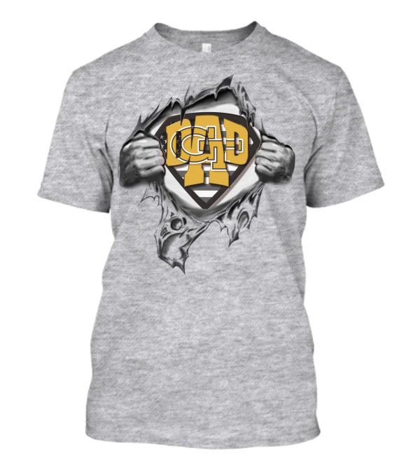 Georgia Tech Yellow Jackets Superdad Logo Superman T-Shirt