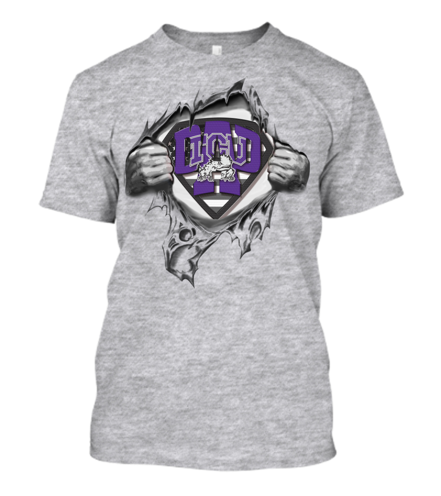 Superdad Tcu Horned Frogs Logo Superman T-Shirt