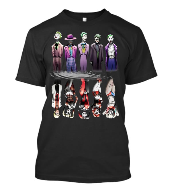 The Joker King Gotham Villains Harley Quinn Reflections T-Shirt