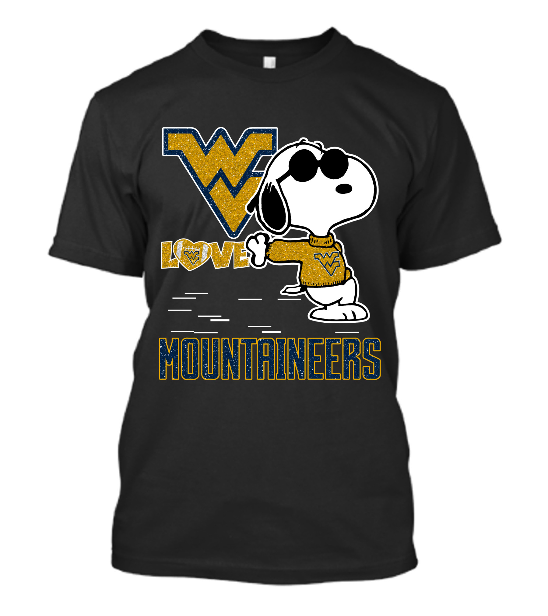 Snoopy Love West Virginia Mountaineers T-Shirt
