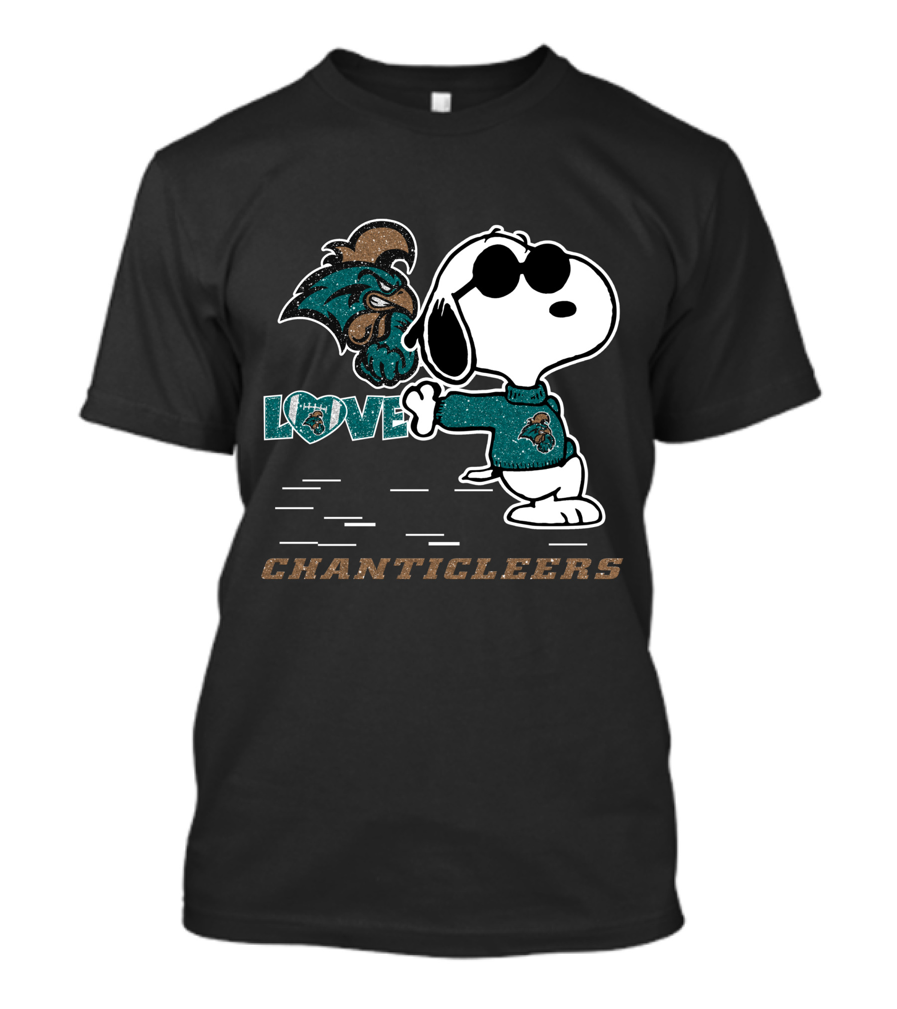 Snoopy Love Coastal Carolina Chanticleers T-Shirt