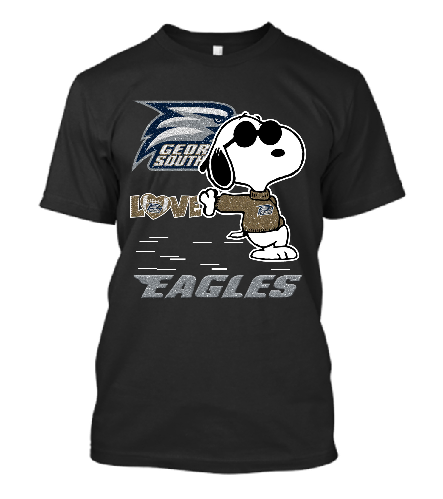 Snoopy Georgia Southern Eagles Love T-Shirt