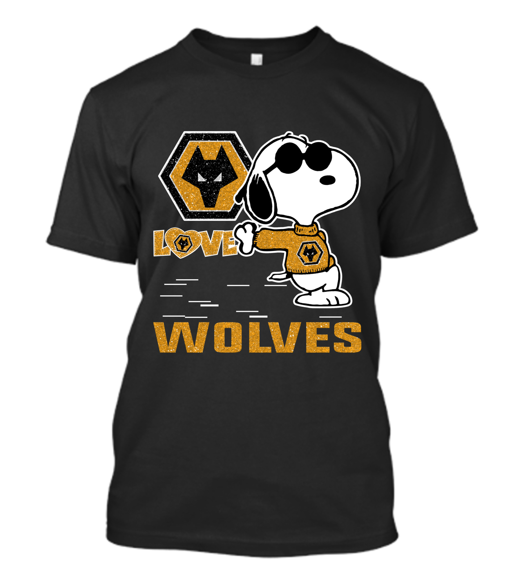 Snoopy Love Wolves Wolverhampton Wanderers T-Shirt