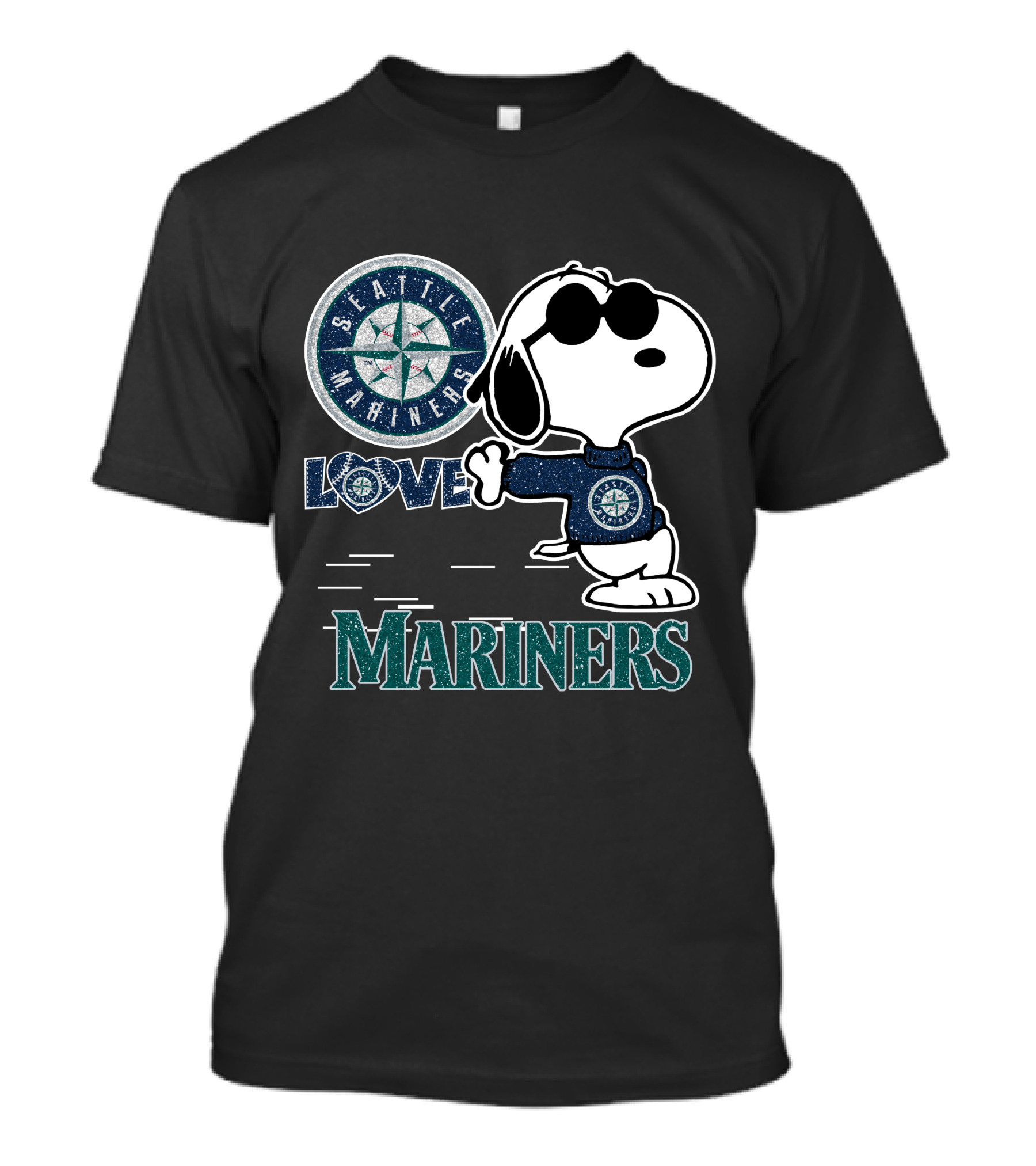 Snoopy Seattle Mariners Love T-Shirt