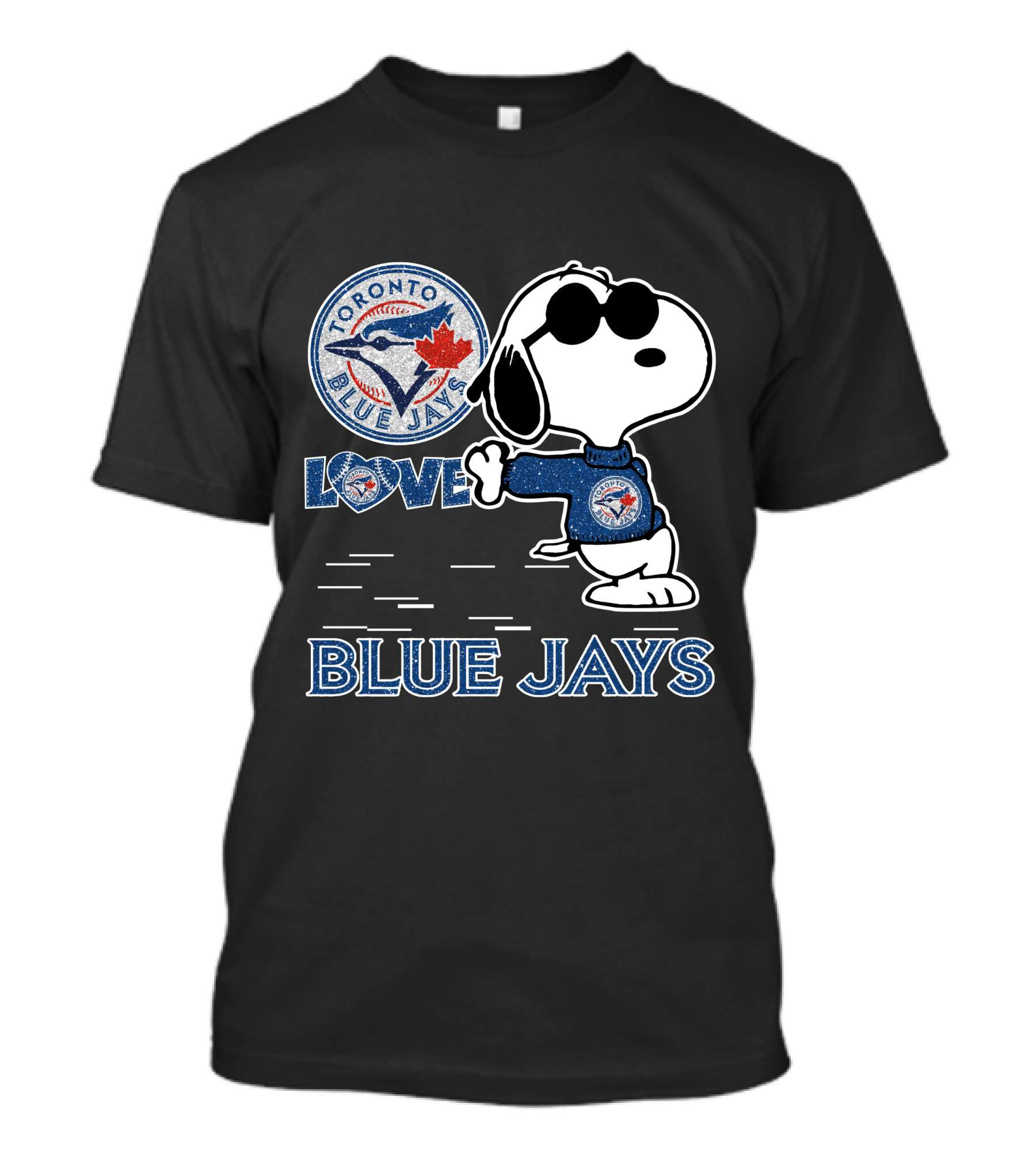 Snoopy Cool In Toronto Blue Jays Love And Team Spirit T-Shirt