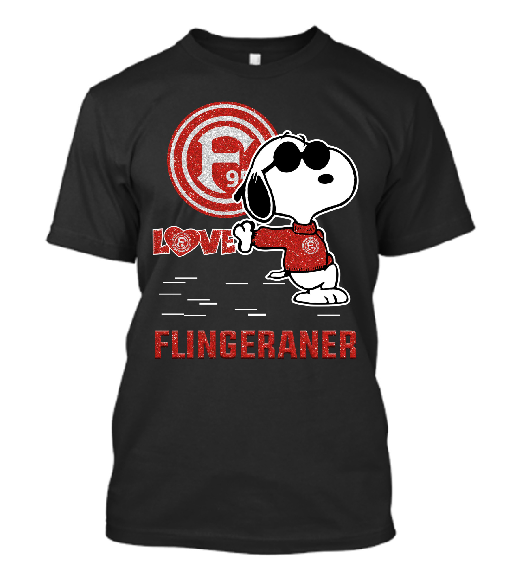 Snoopy Love Fortuna Düsseldorf Flingeraner T-Shirt