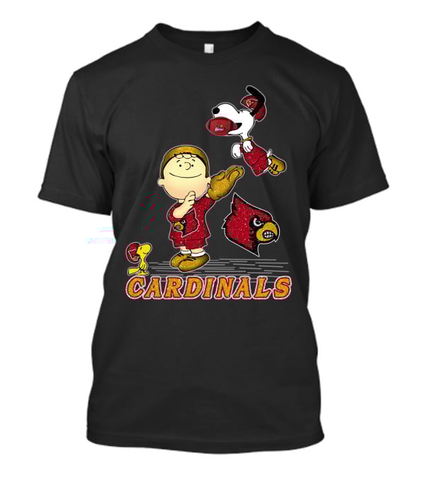 Snoopy Cardinals Football Peanuts Louisville Team Spirit T-Shirt