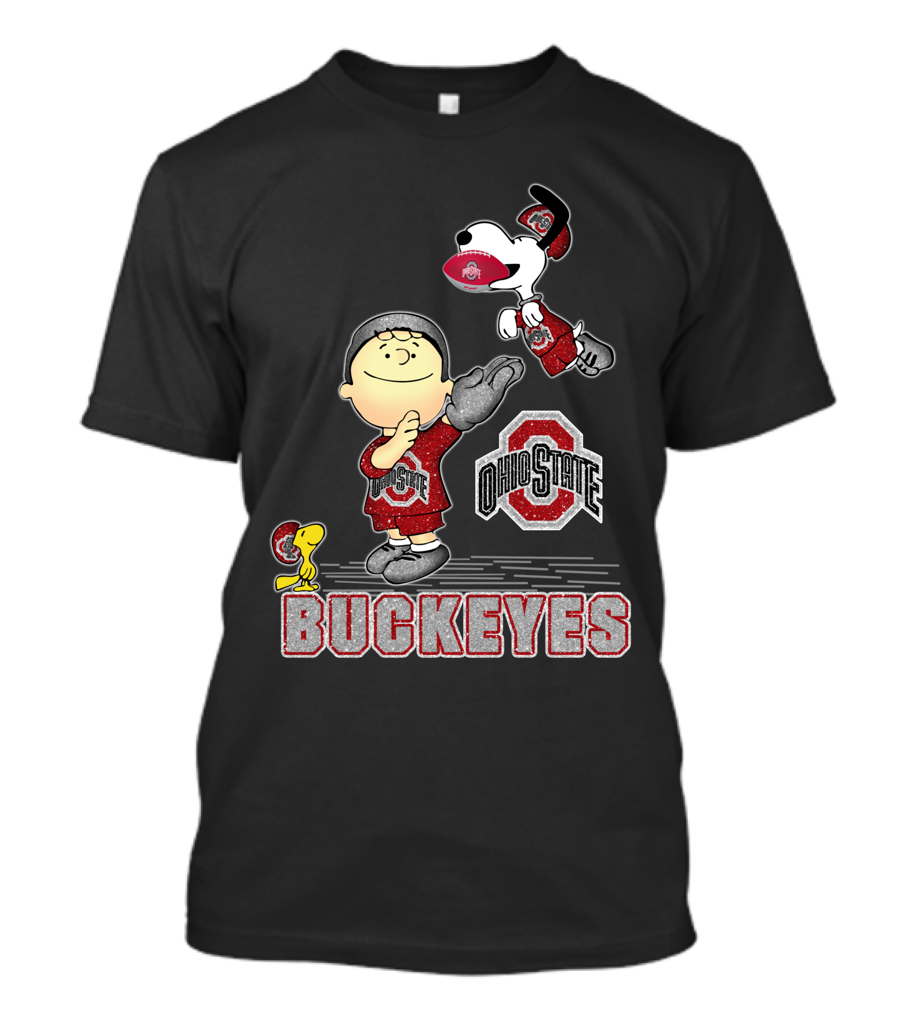 Snoopy Ohio State Buckeyes Football Charlie Woodstock T-Shirt