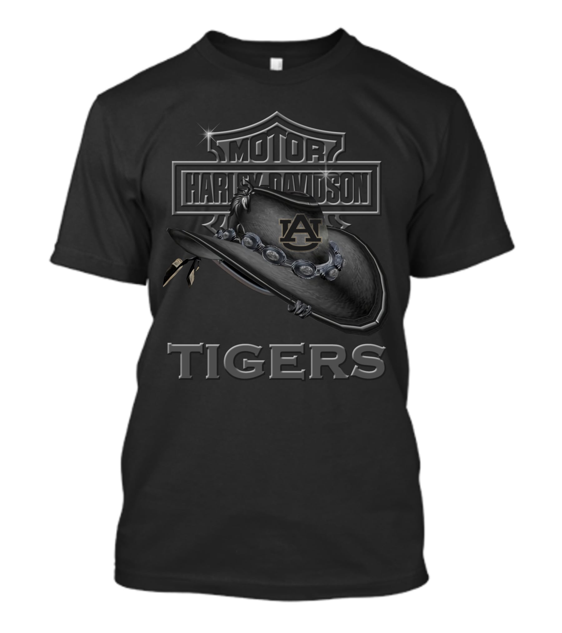 Auburn Tigers Harley Davidson Motor Hat T-Shirt
