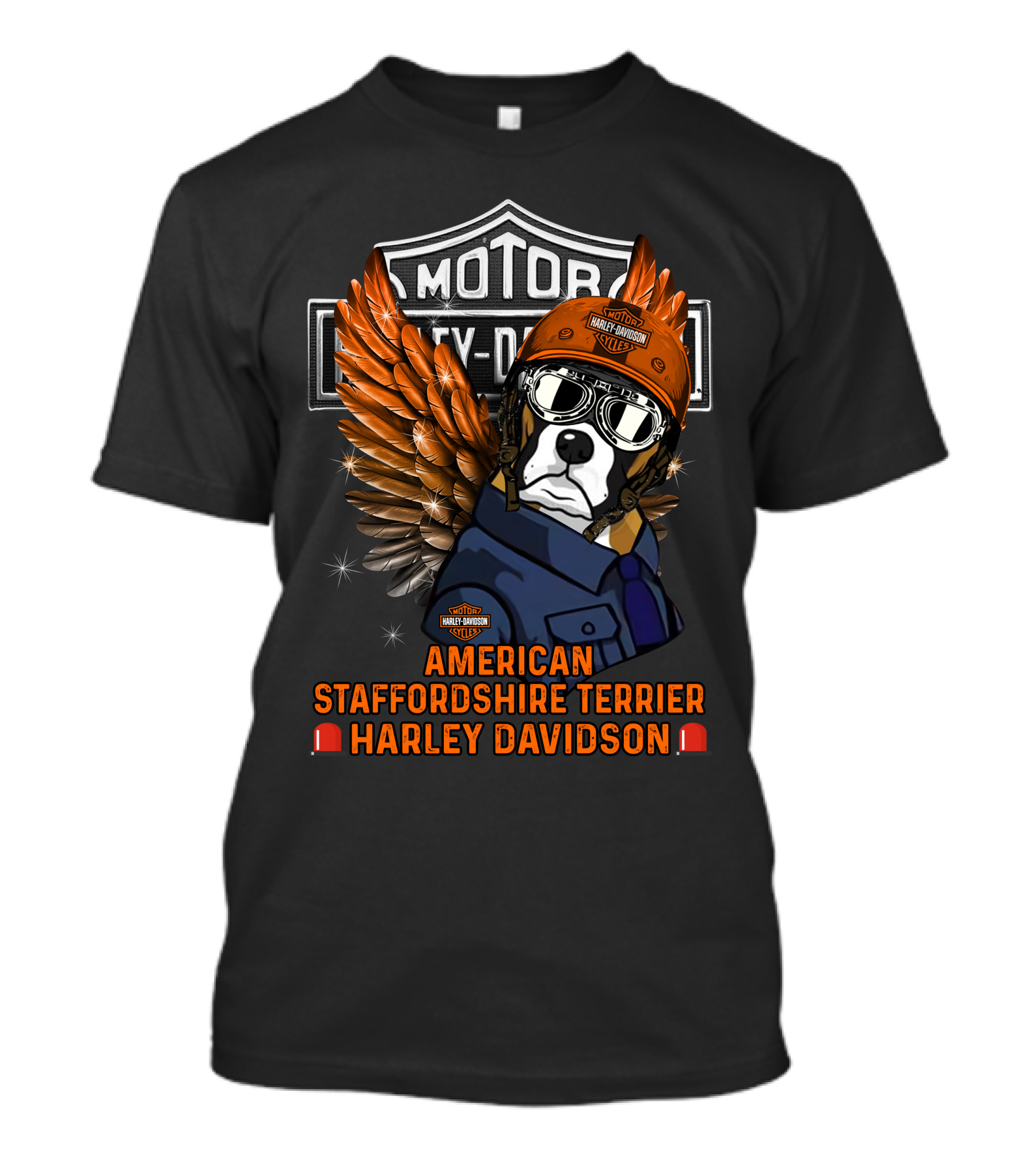 Motor City Harley Davidson American Staffordshire Terrier T-Shirt