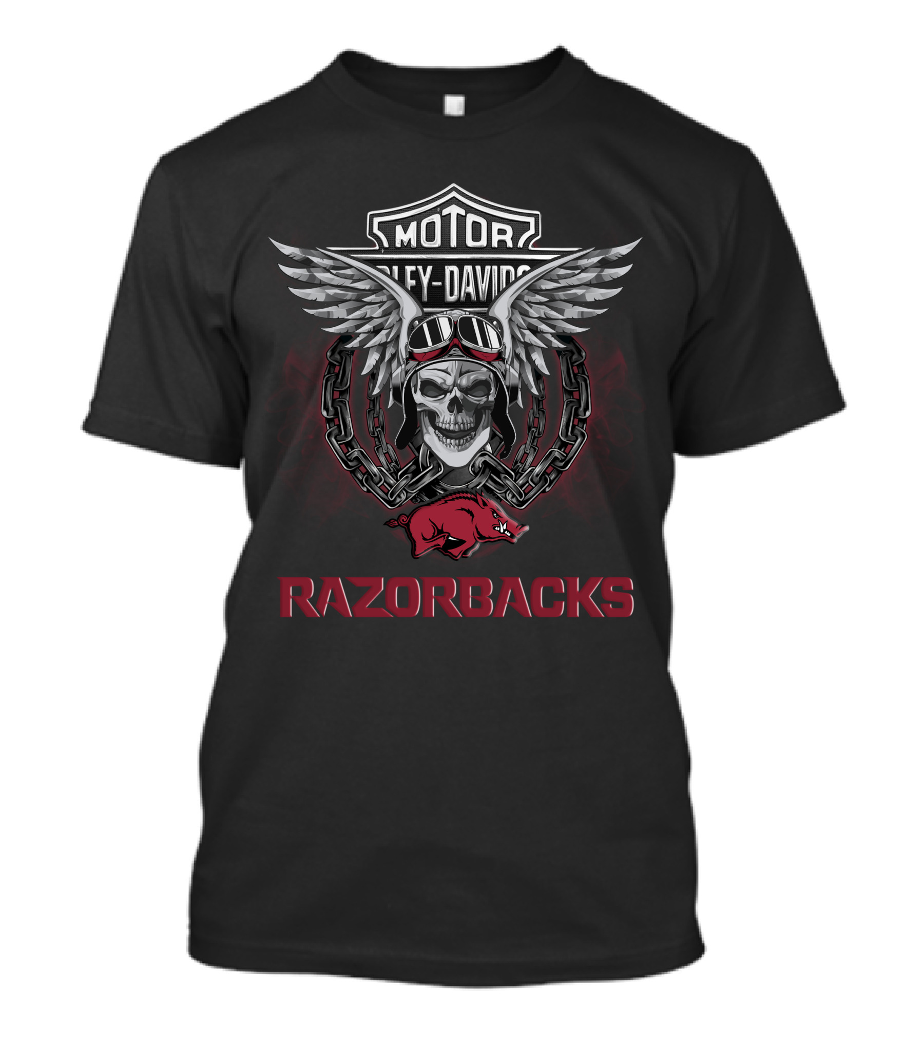 Motor Harley Davidson Razorbacks Arkansas Ncaa Football Fans T-Shirt