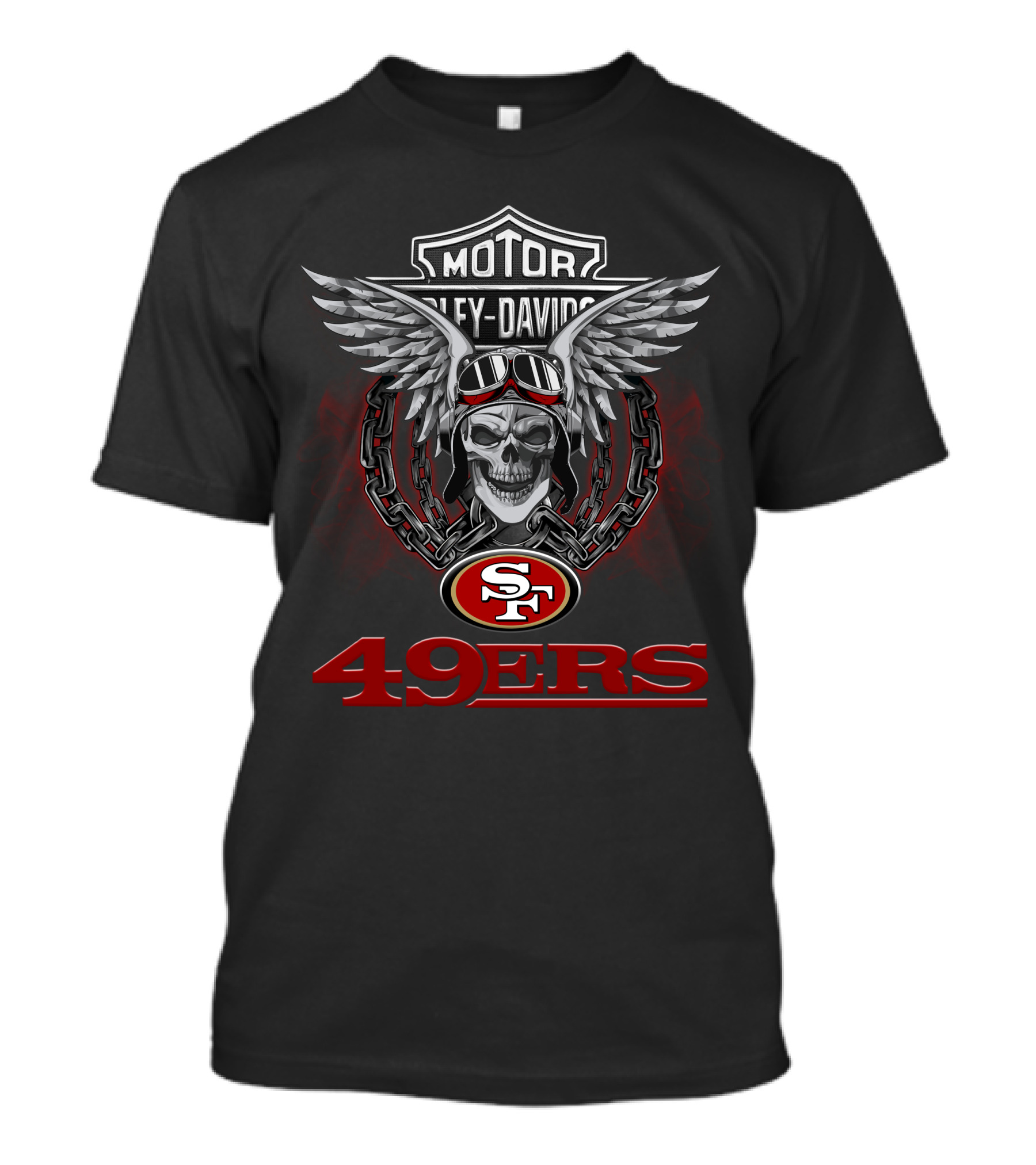 Motor San Francisco 49ers Nfl Football Fans Harley Davidson T-Shirt