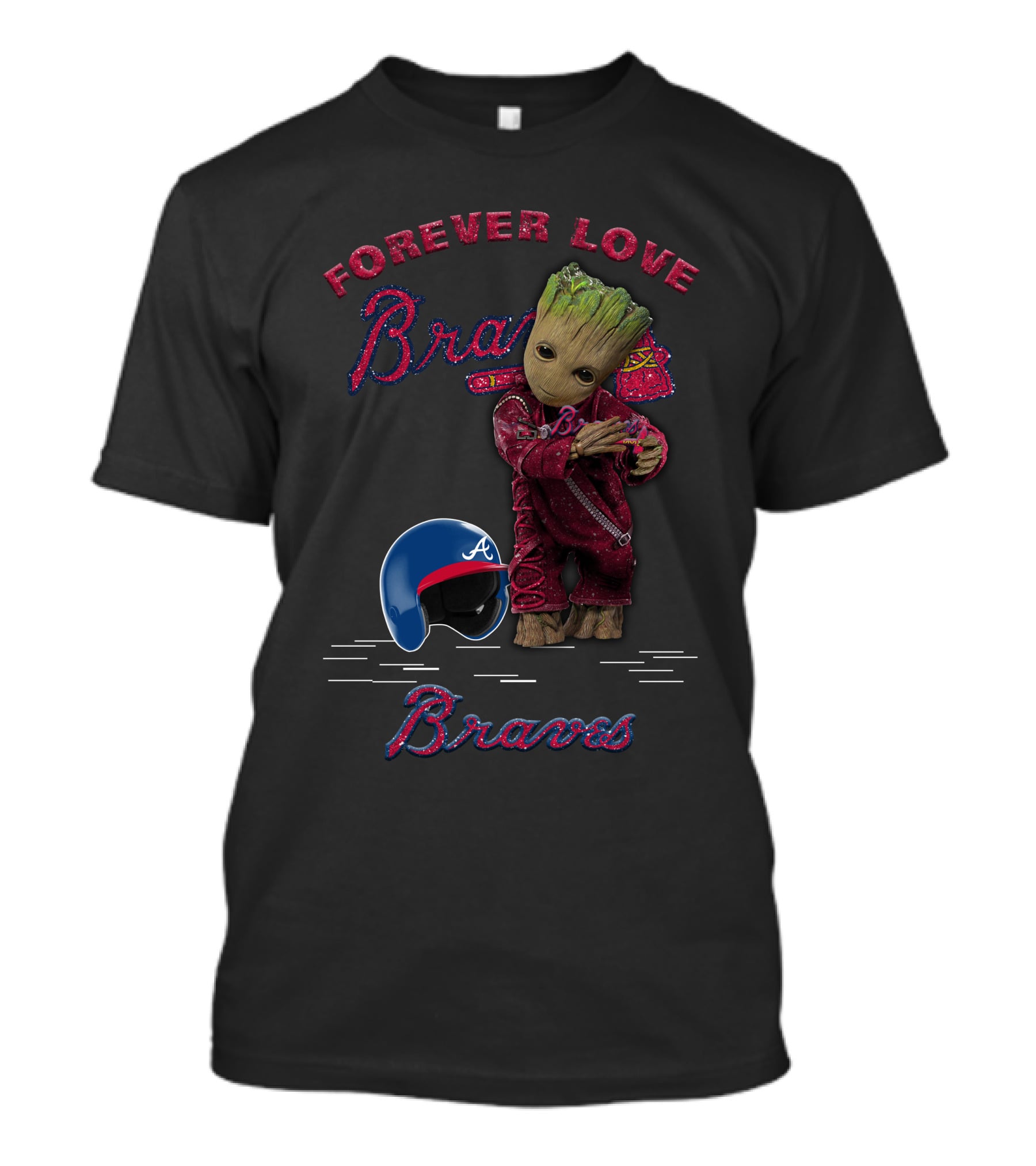 Groot Forever Love Braves MLB Fans T-Shirt