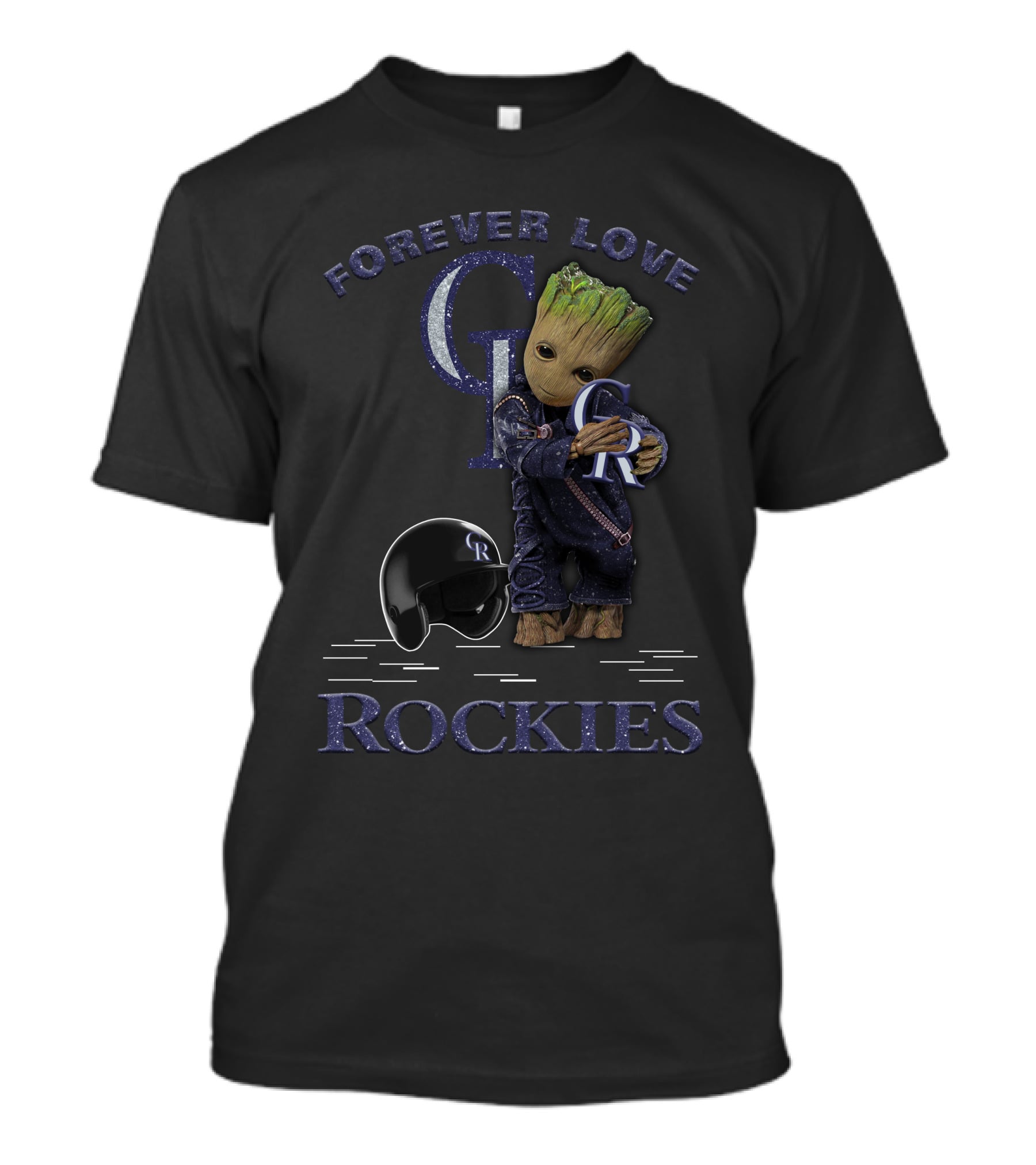 Groot Forever Love Colorado Rockies Fans T-Shirt