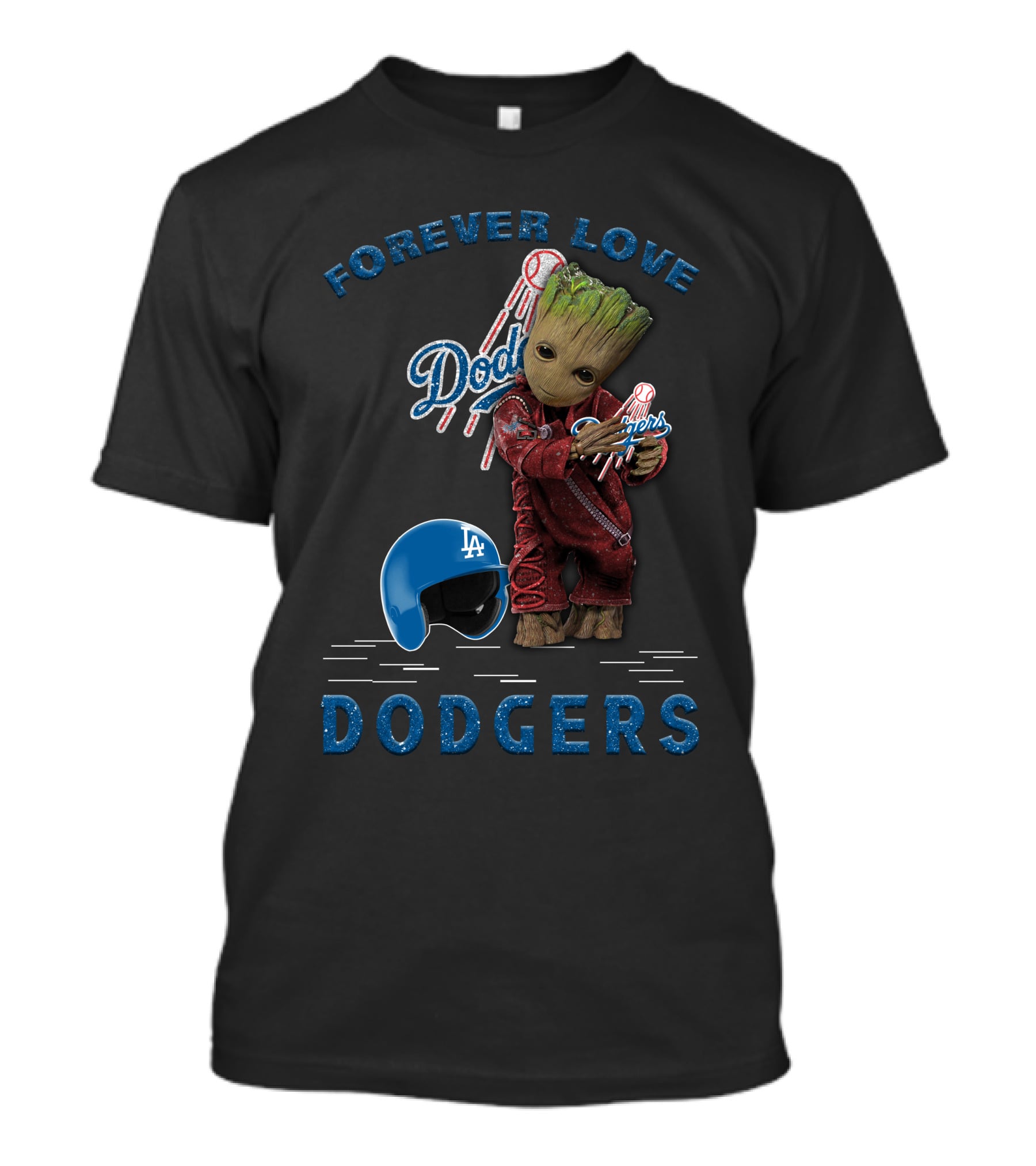Forever Love Dodgers Los Angeles MLB Baseball Groot Fan Favorite T-Shirt