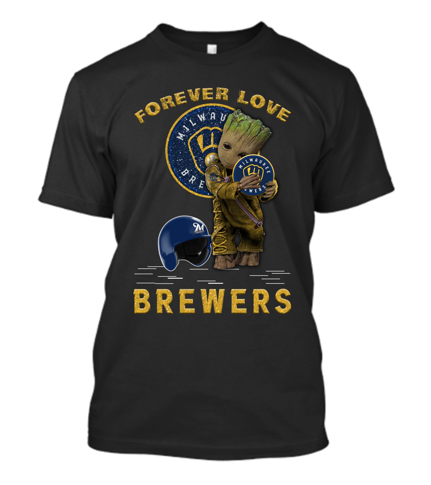 Forever Love Milwaukee Brewers Groot MLB Fans T-Shirt