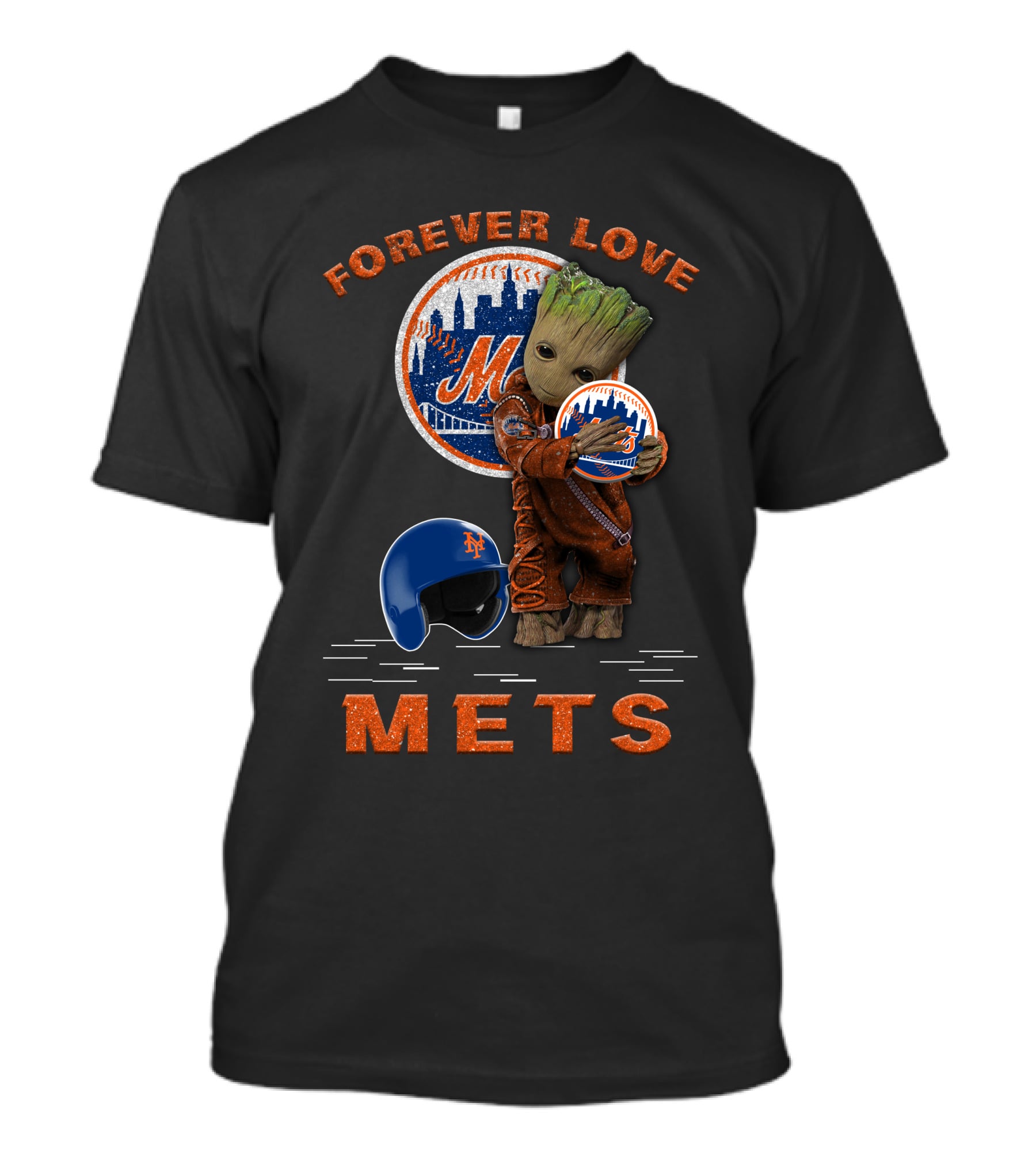 Forever Love Mets Groot MLB Fans T-Shirt