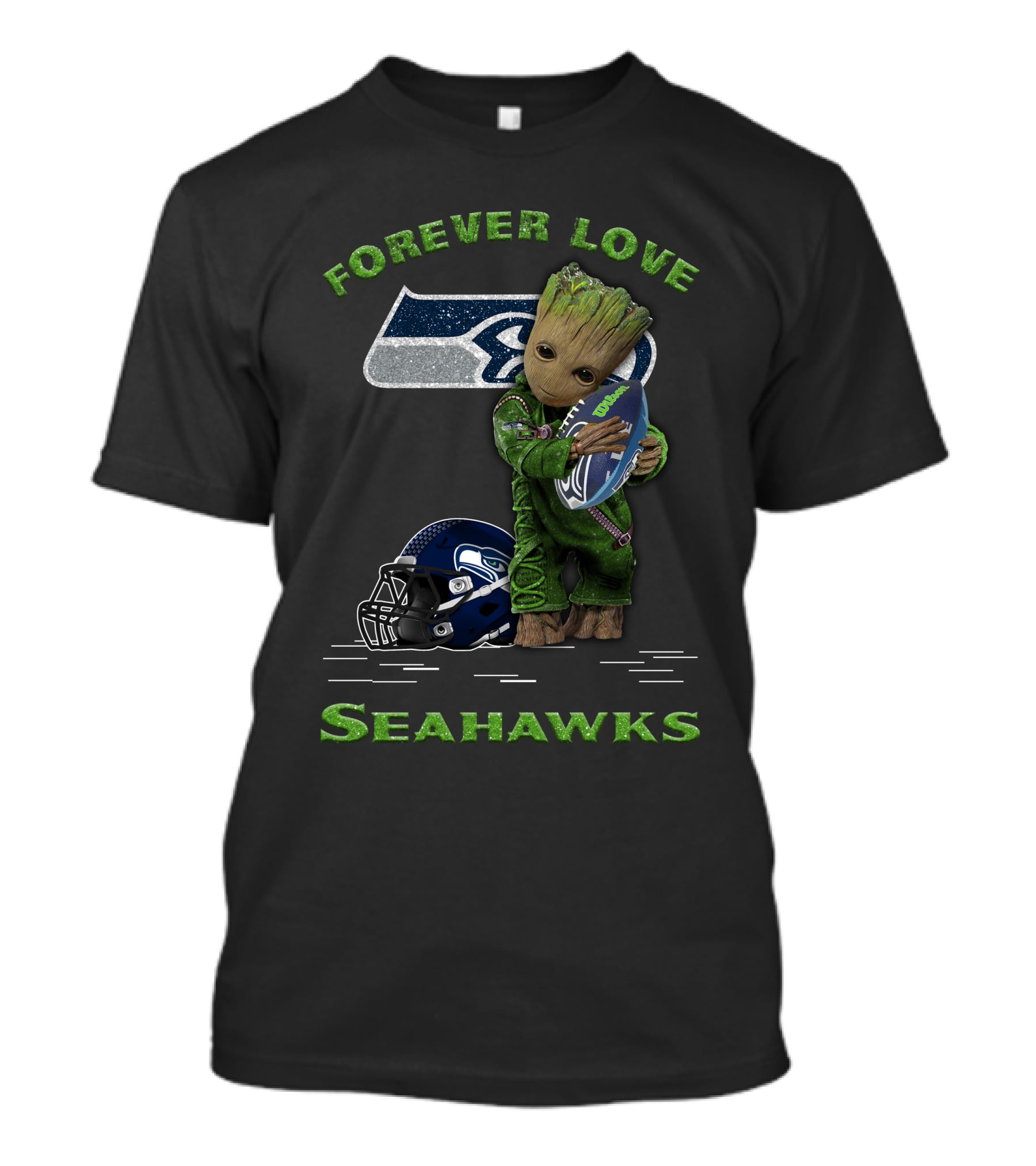Forever Love Seahawks Groot Football Fan T-Shirt