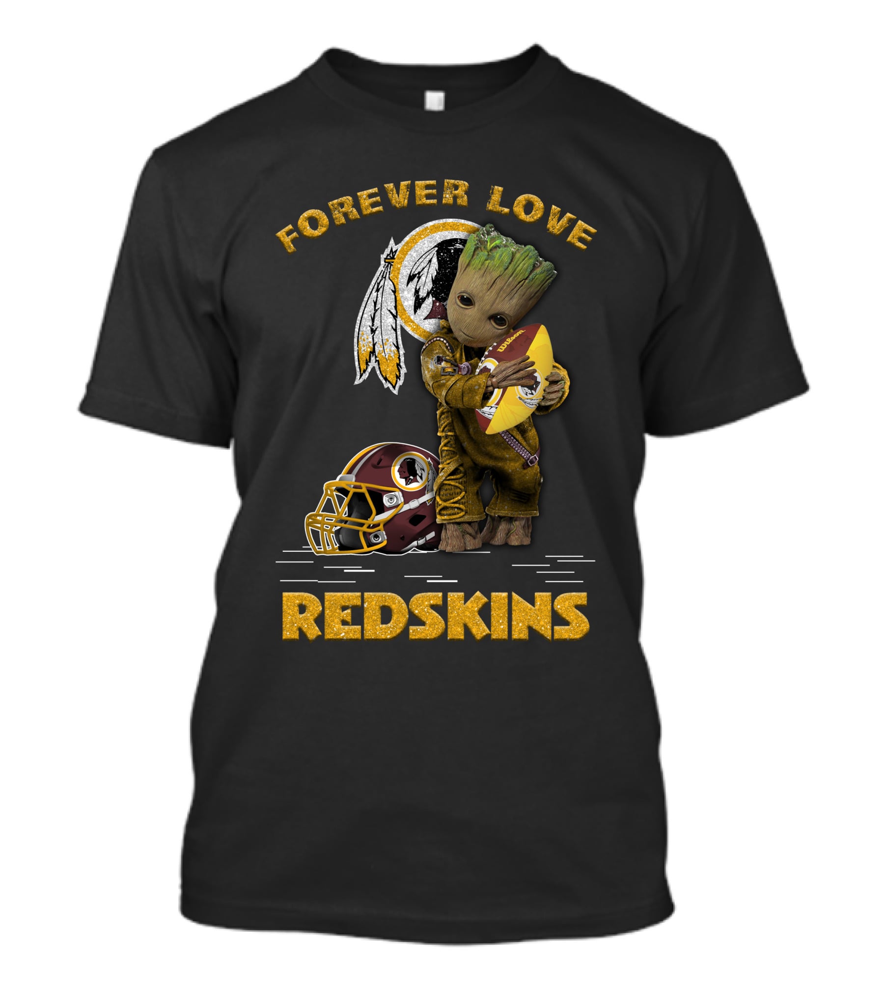 Forever Love Groot Redskins Nfl Football Fans T-Shirt