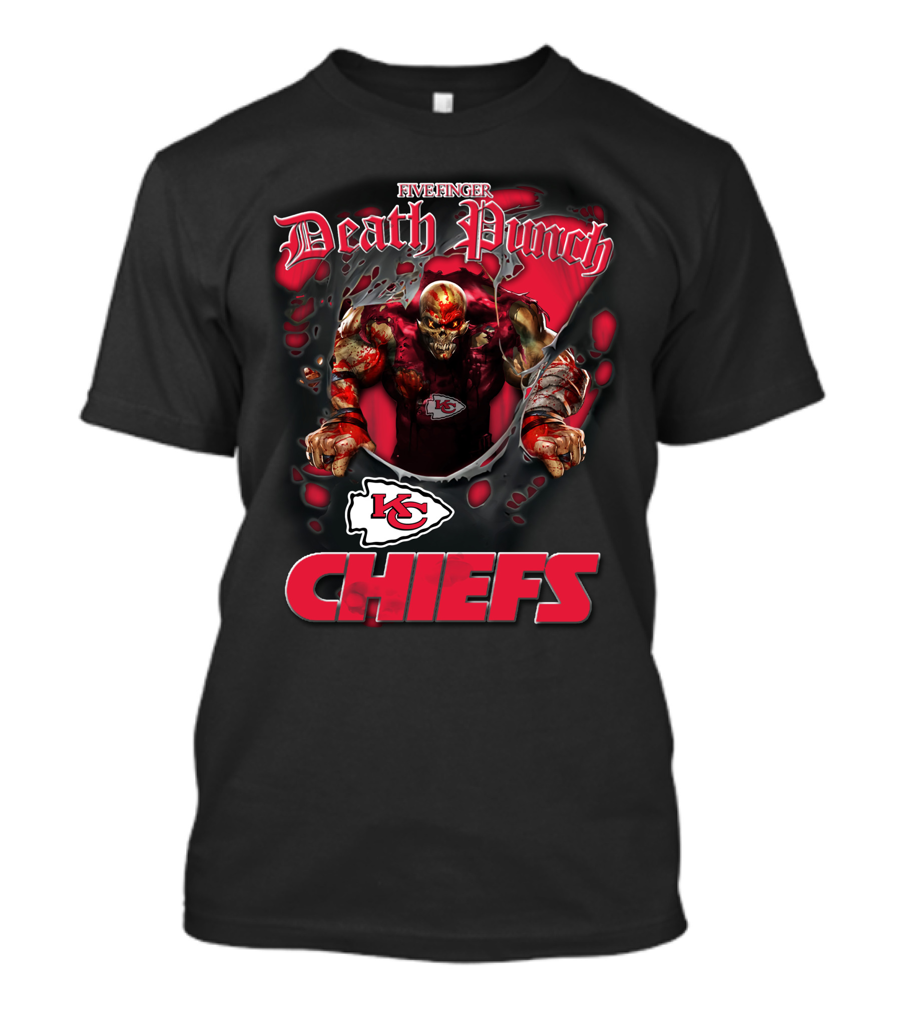 Five Finger Death Punch Kansas City Chiefs Nfl Football Fans Chiefs T-Shirt