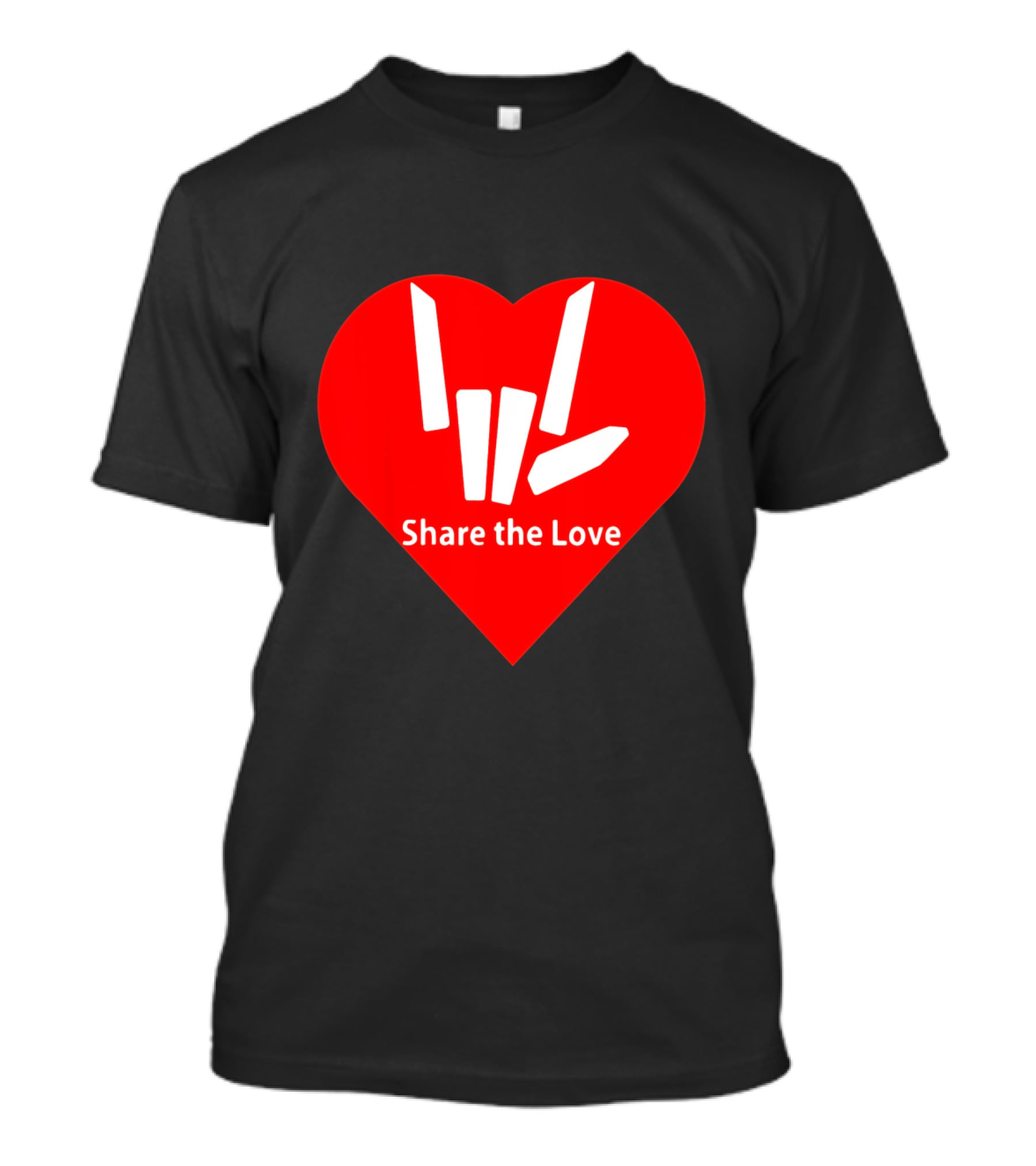 Share The Love Heart Symbol With Hand Gesture T-Shirt