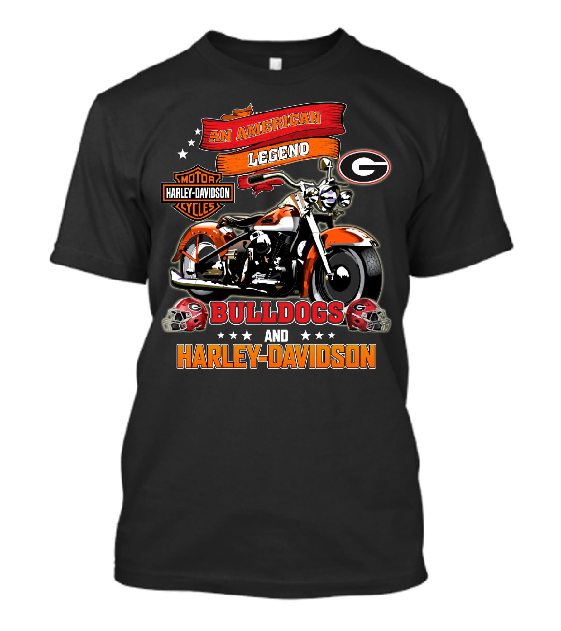 Georgia Bulldogs Harley Davidson An American Legend T-Shirt