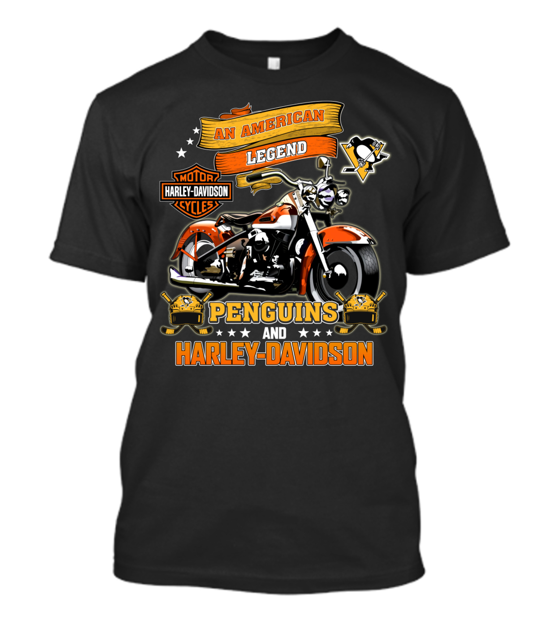 Pittsburgh Penguins An American Legend Harley Davidson Nhl T-Shirt
