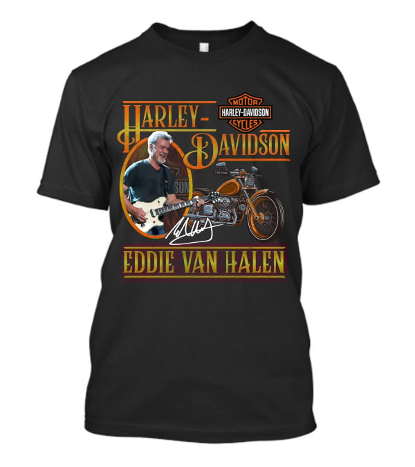 Harley Davidson Eddie Van Halen Motor Cycles Iconic Collaboration T-Shirt