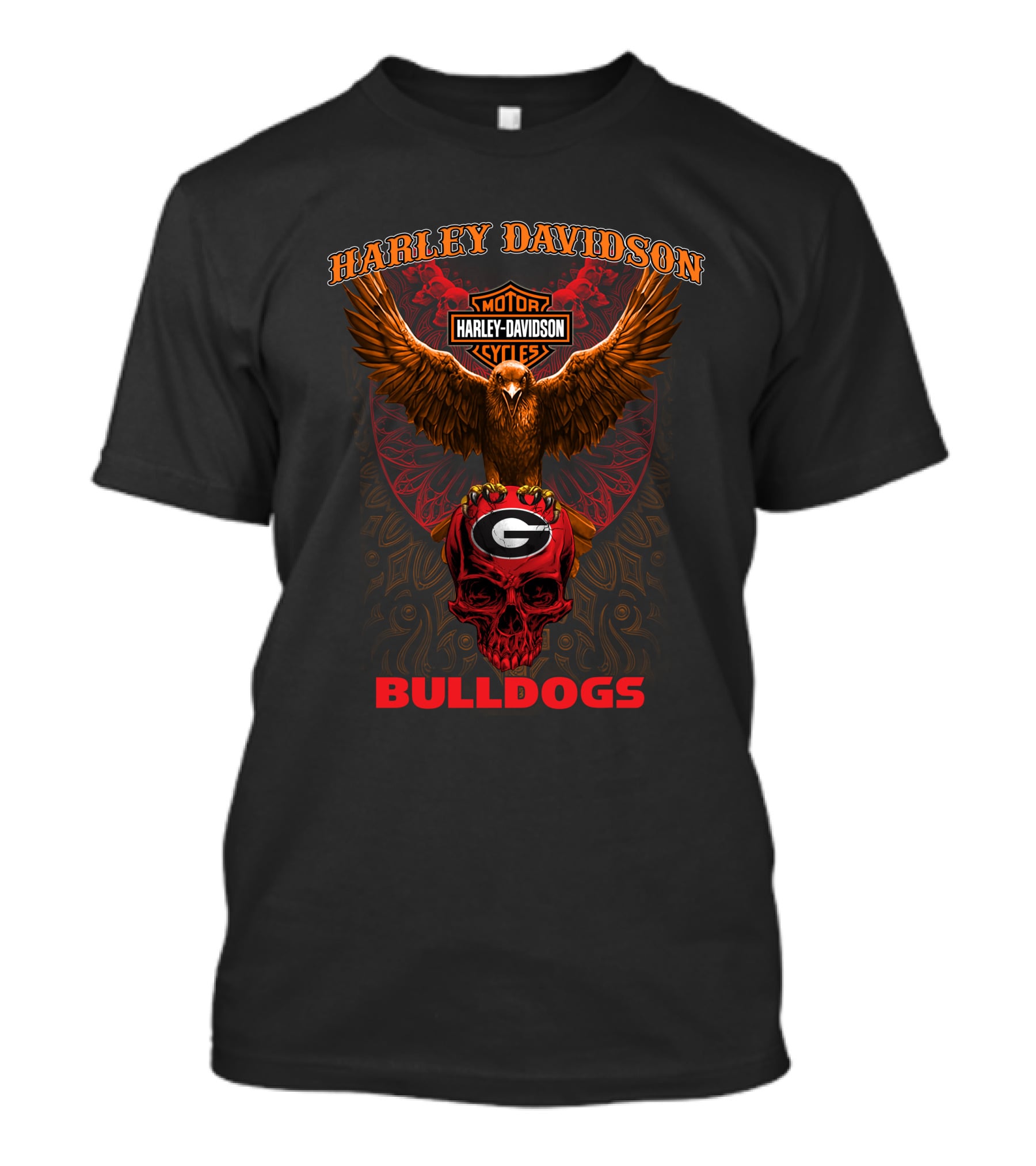 Harley Davidson Motor Cycles Georgia Bulldogs T-Shirt