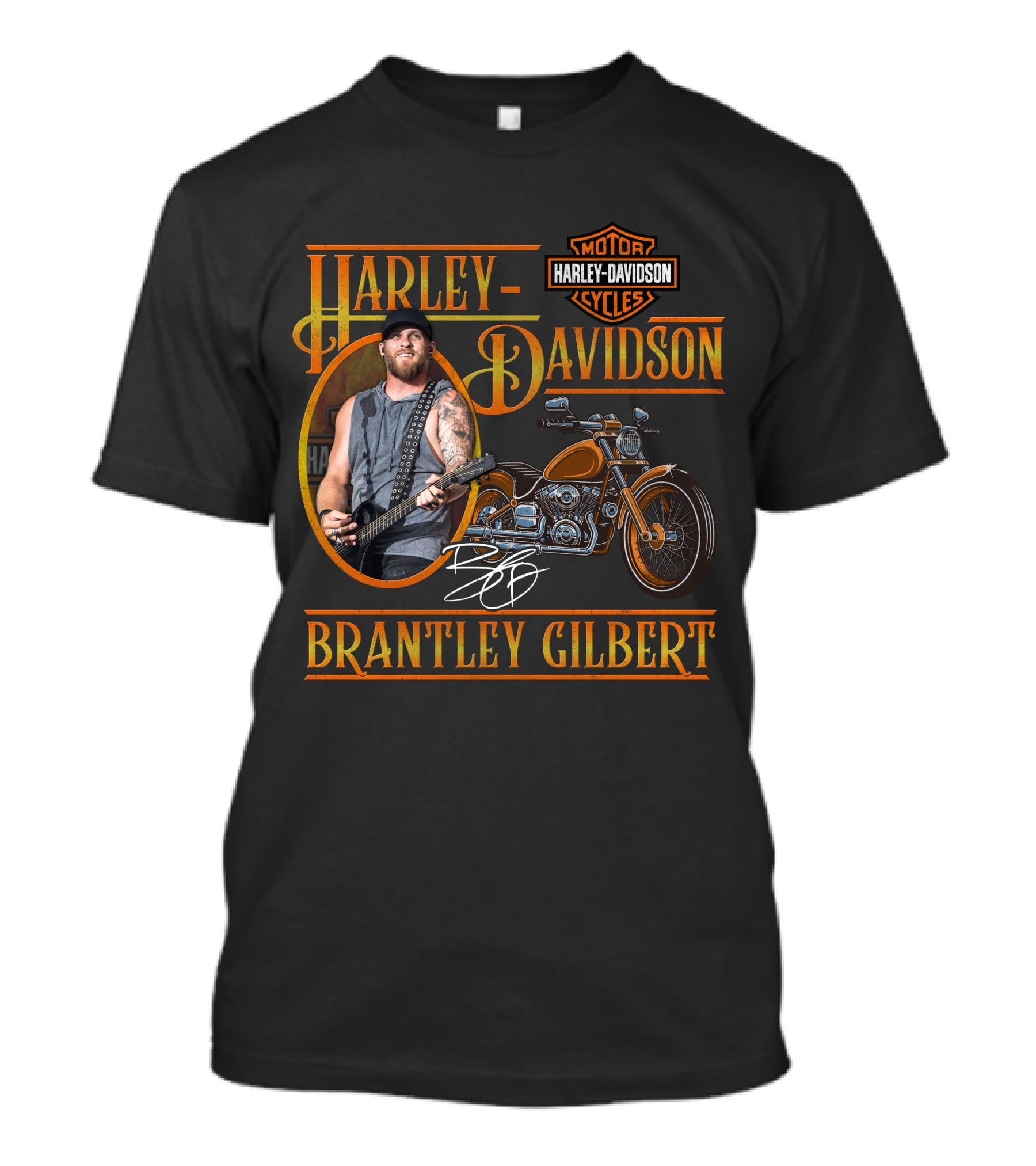 Harley Davidson Motorcycles Brantley Gilbert Signature Edition T-Shirt